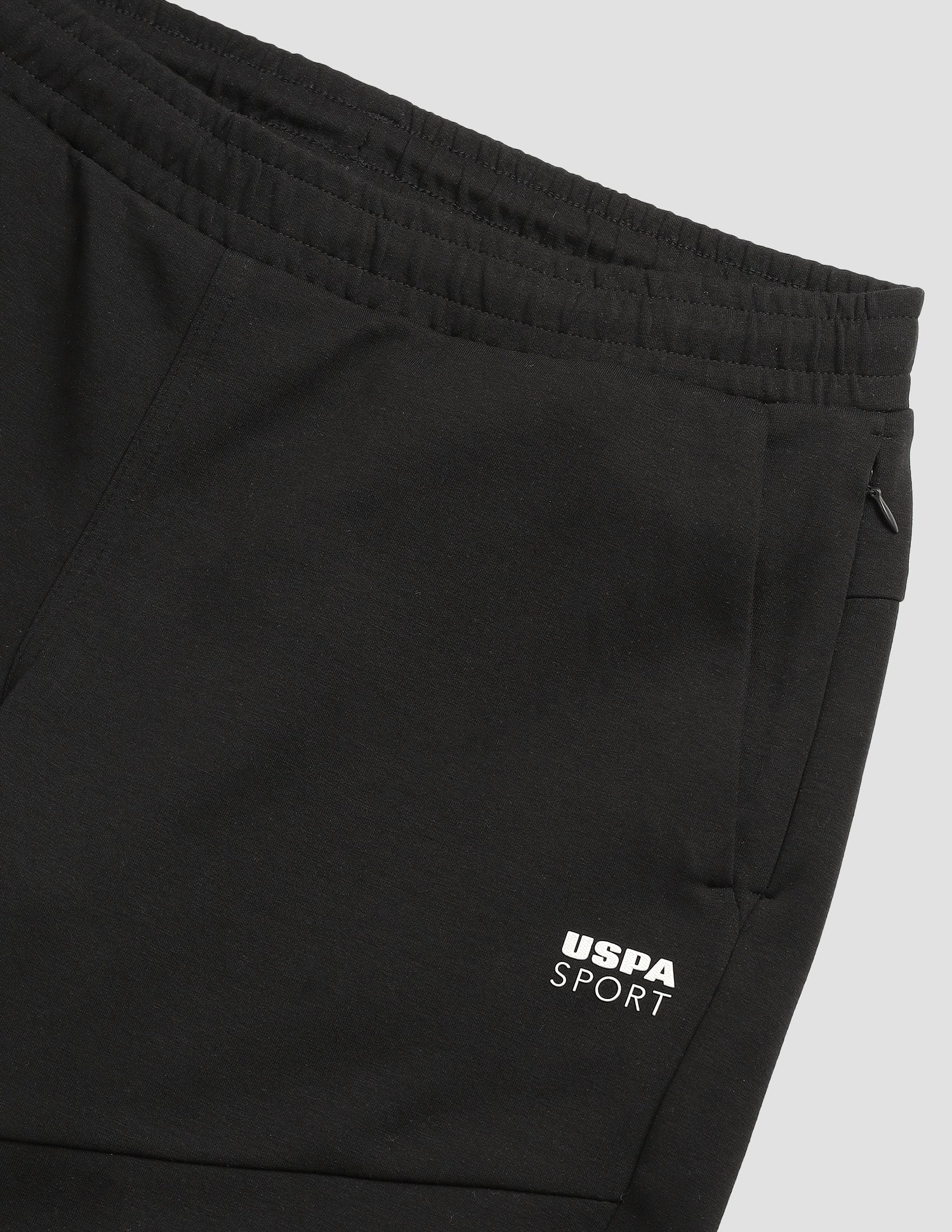 Solid Regular Fit Active Shorts Black - U.S. Polo Assn. India | Large