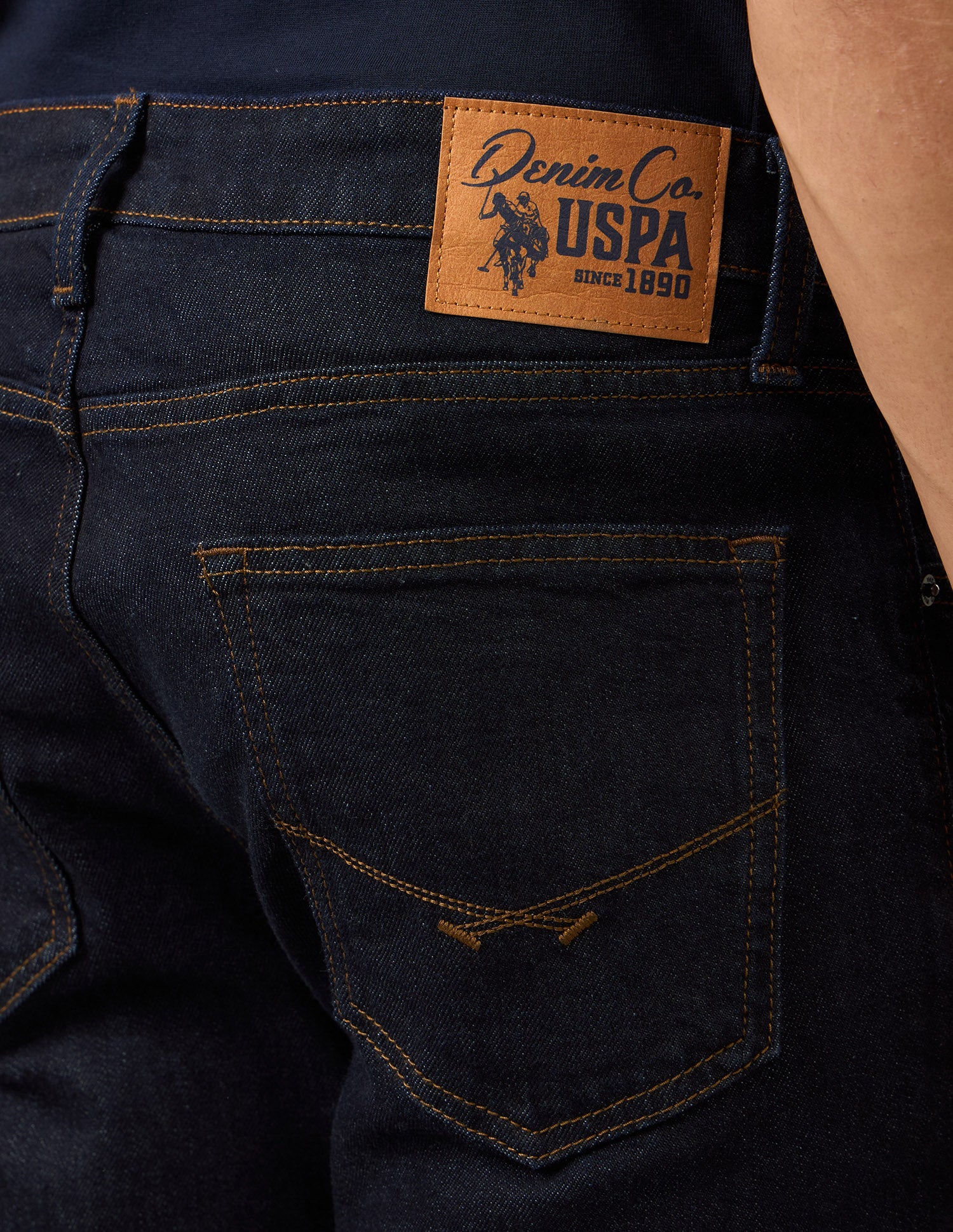 Cole Comfort Cropped Fit Blue Jeans Rinse Blue - U.S. Polo Assn. India | Large