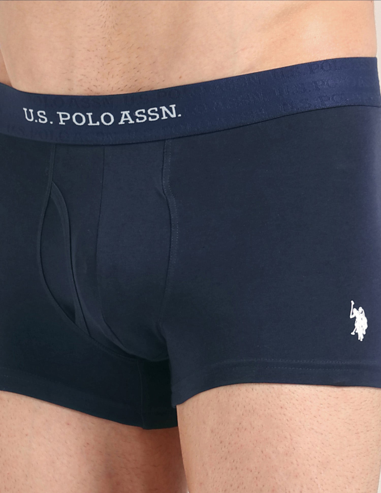 Cotton Stretch Antimicrobial OET21 Trunk - Pack Of 2 Black/Navy - U.S. Polo Assn. India | Large