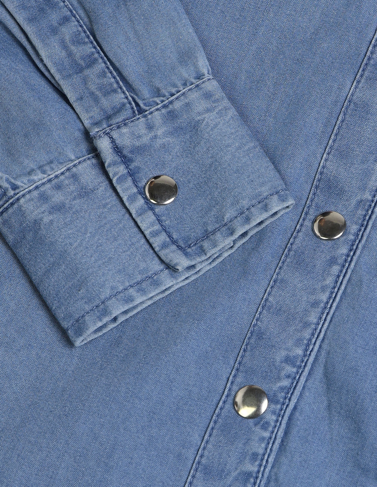 Embroidered Yoke Denim Shirt Blue - U.S. POLO ASSN. | Large