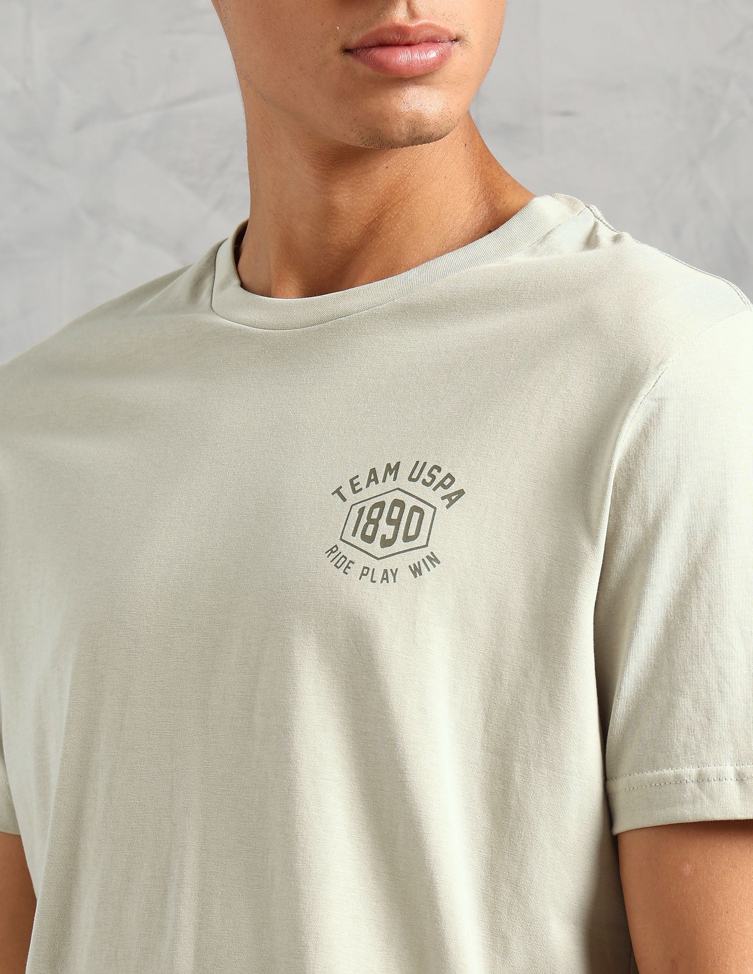 Comfort Fit Solid Cotton IYAL Lounge T-Shirt - Pack Of 2 Deep Green and Deep Grey - U.S. POLO ASSN. | Large