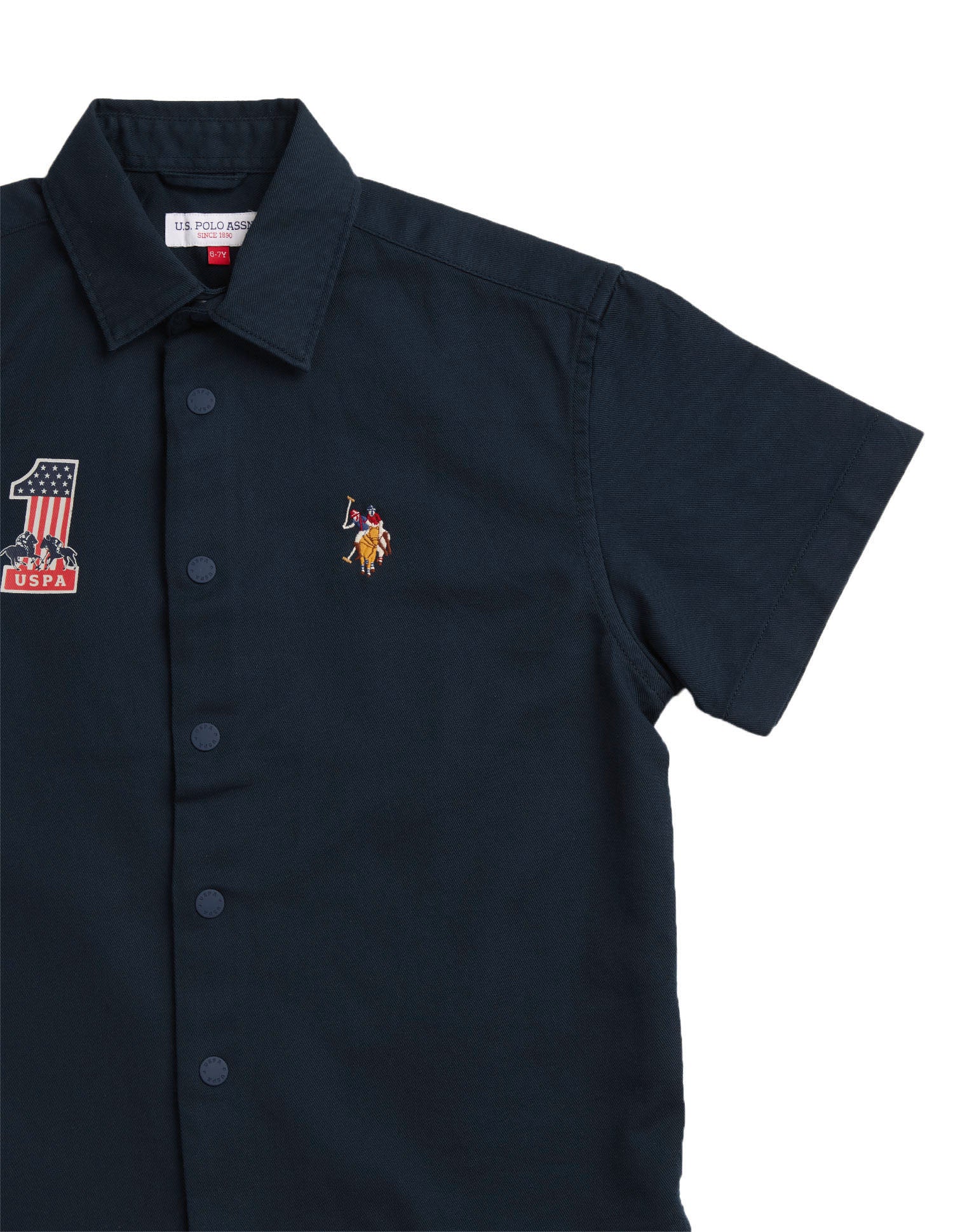 Boys Logo Twill Shirt Navy - U.S. POLO ASSN. | Large