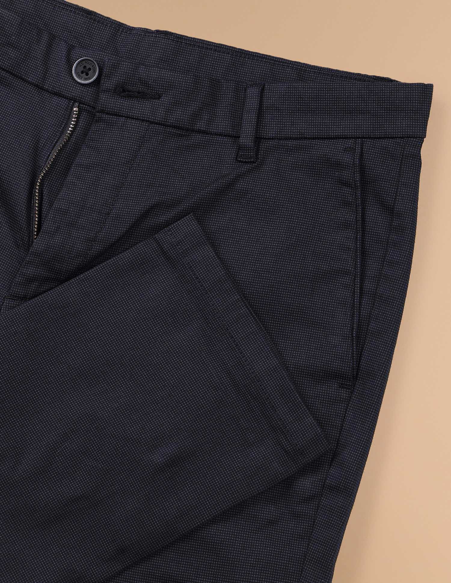 Denver Slim Fit Cotton Stretch Printed Signature Chinos Dark Blue - U.S. POLO ASSN. | Large