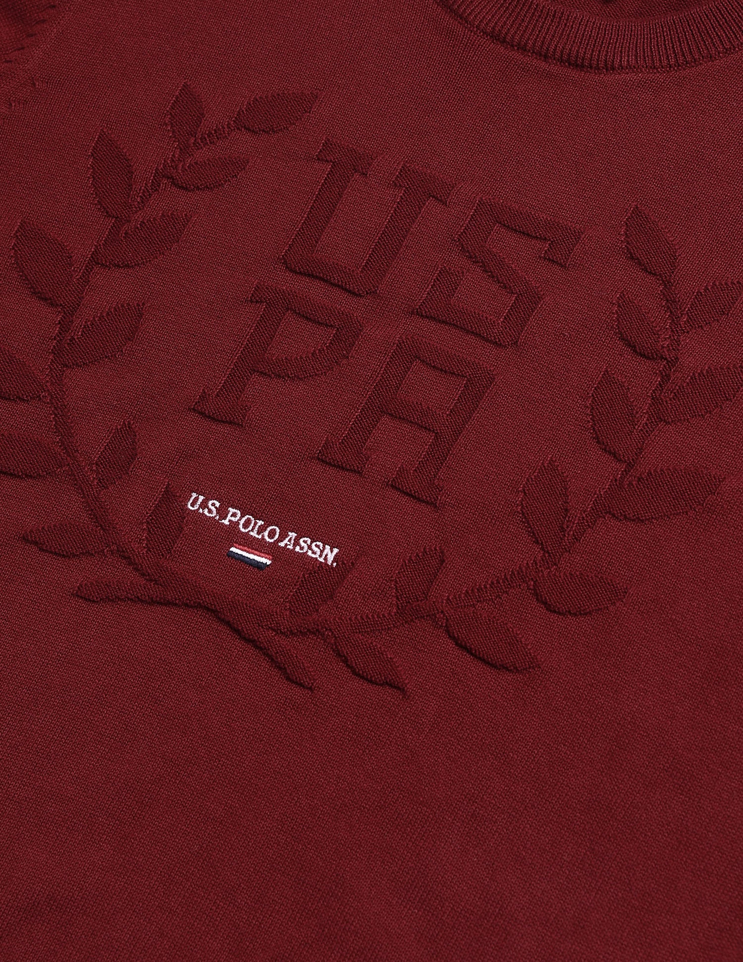 Crest Logo Regular Fit Sweater Red - U.S. Polo Assn. India | Large