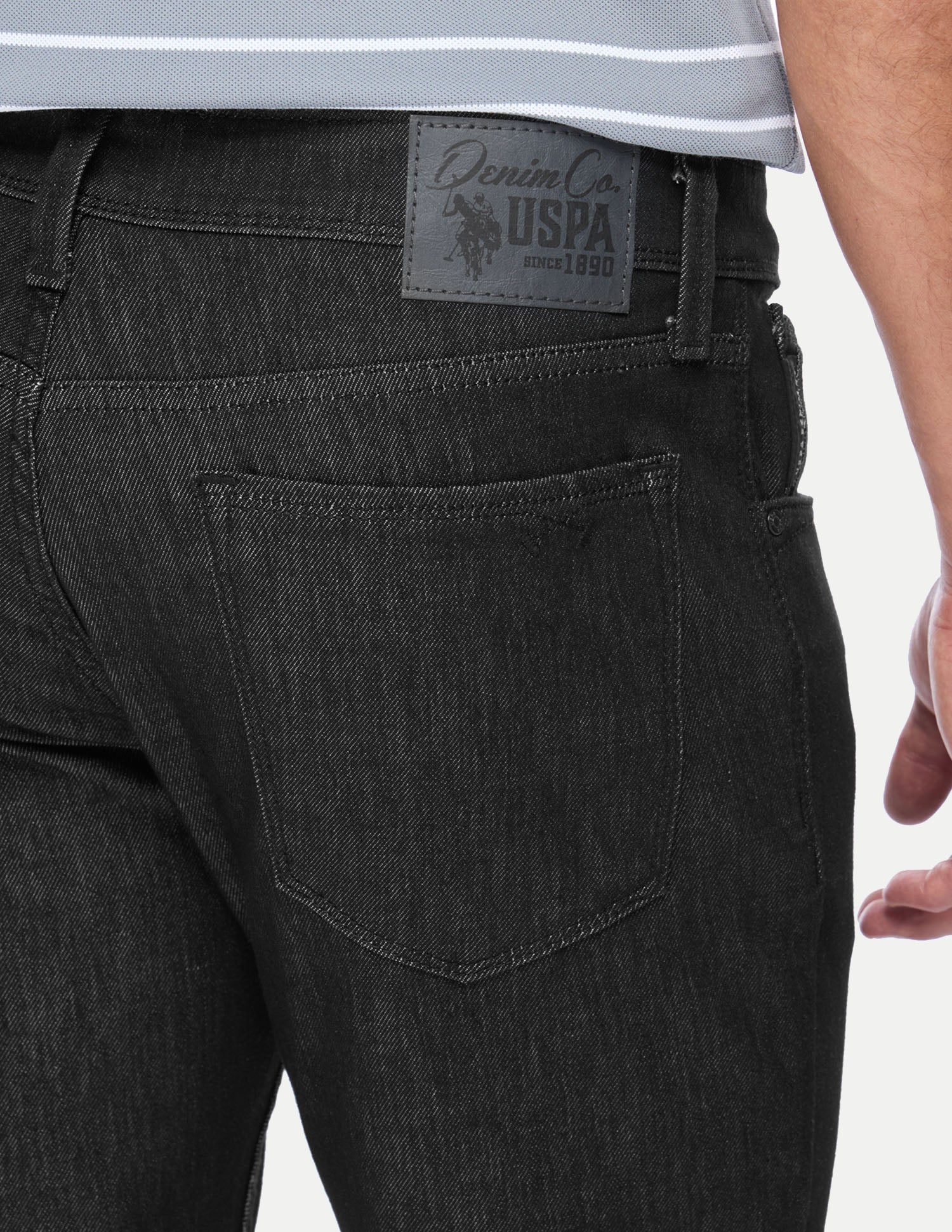 Brandon Slim-Tapered Fit Black Jeans Black - U.S. Polo Assn. India | Large