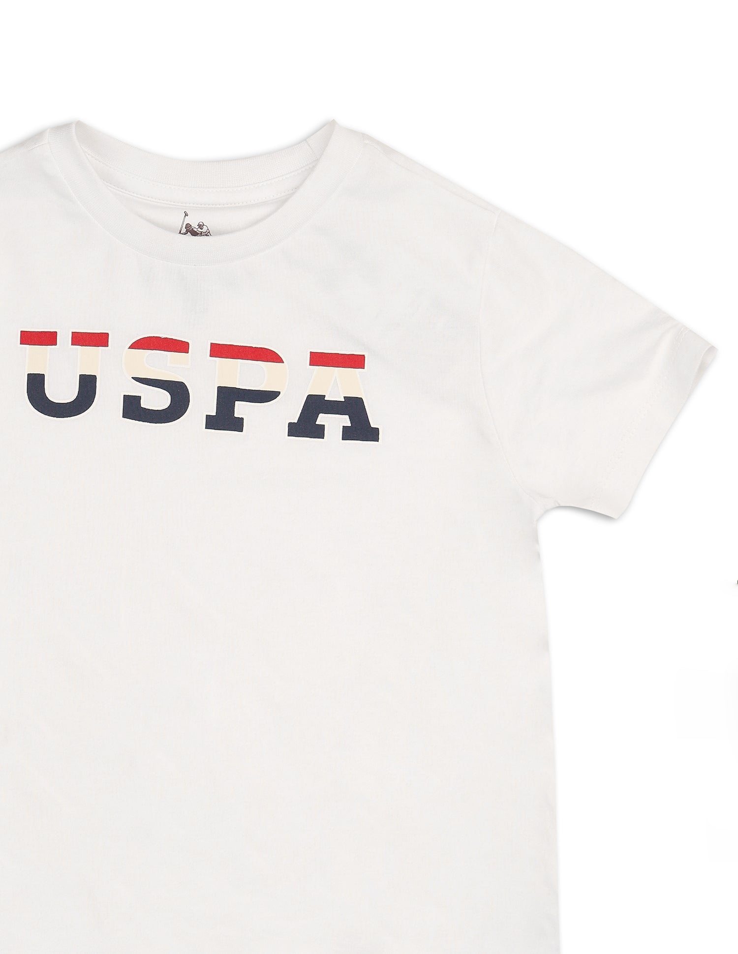 Boys Brand Printed Regular Fit T Shirt White - U.S. POLO ASSN. | Large