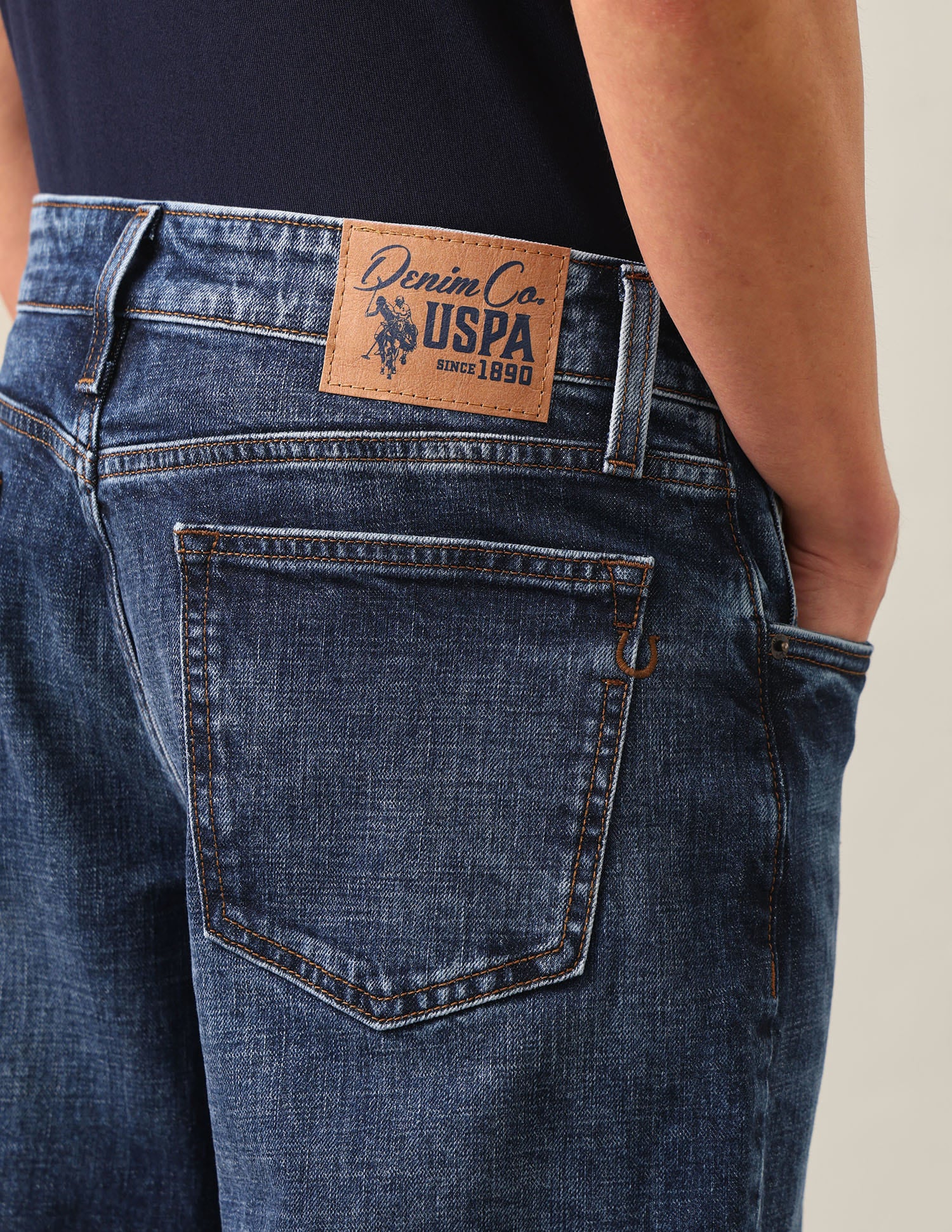 Shawn Relaxed Fit Jeans Dark Blue - U.S. Polo Assn. India | Large