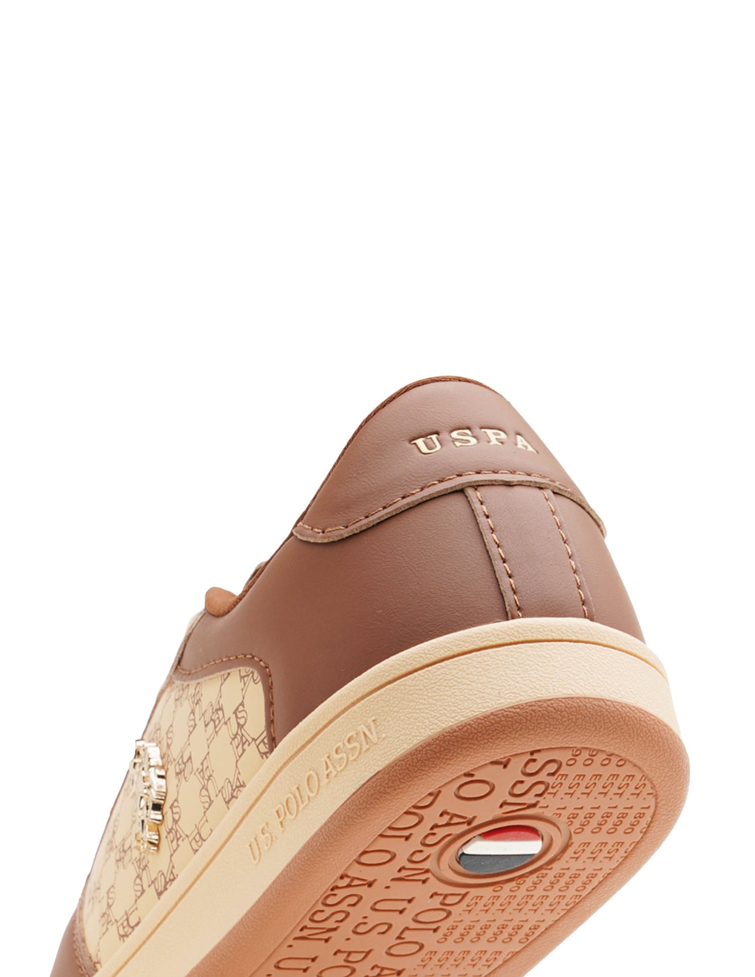 Women Brand Print Ryna Sneakers Brown - U.S. Polo Assn. India | Large