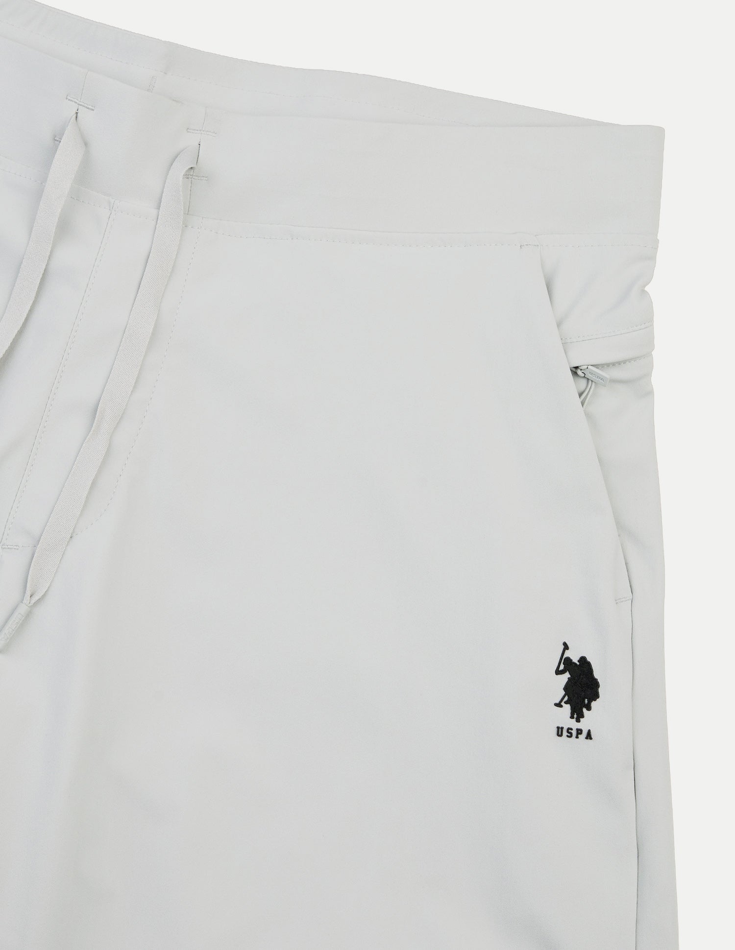 Mid Rise Regular Fit Active Shorts Light Grey - U.S. Polo Assn. India | Large