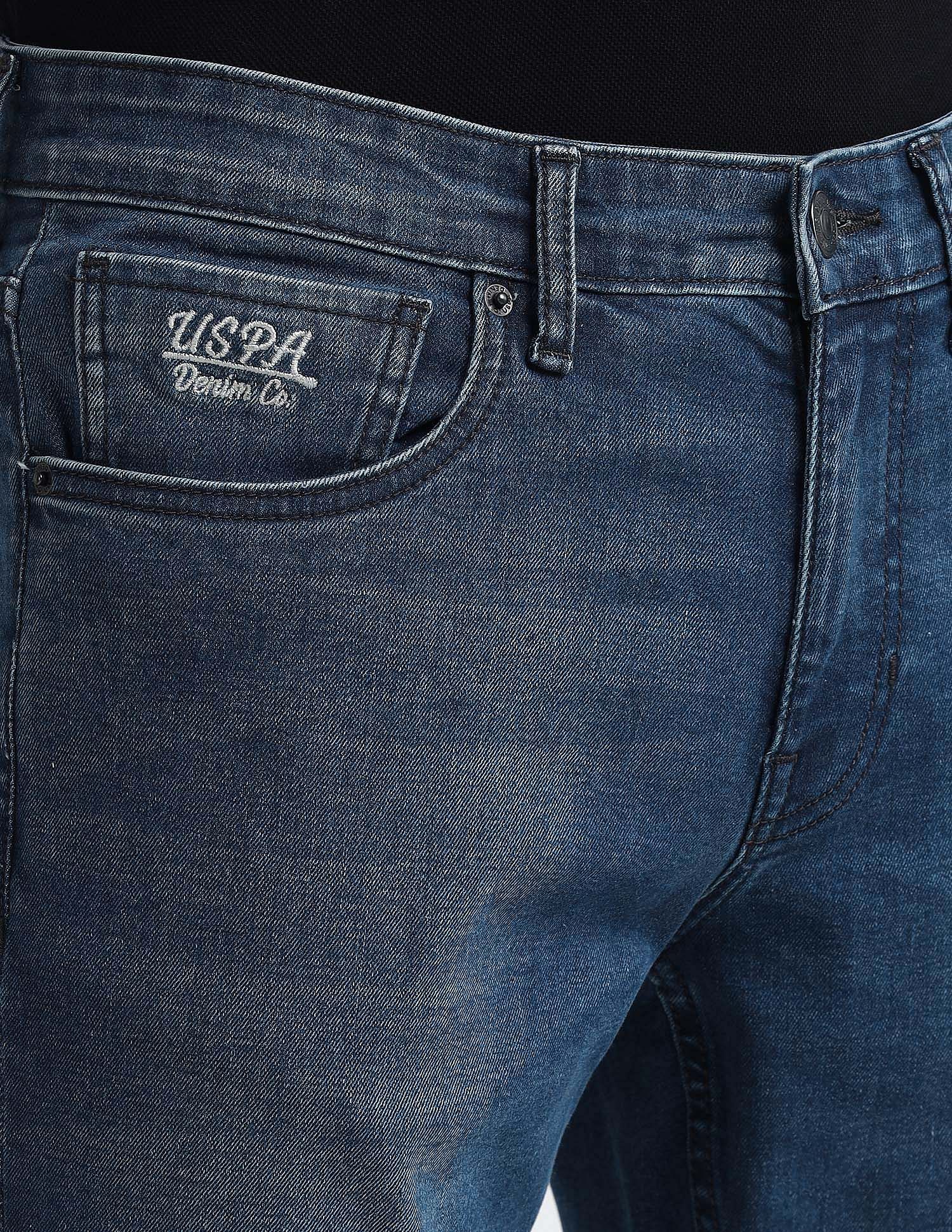 Brandon Slim Tapered Fit Mid Wash Jeans Blue - U.S. Polo Assn. India | Large