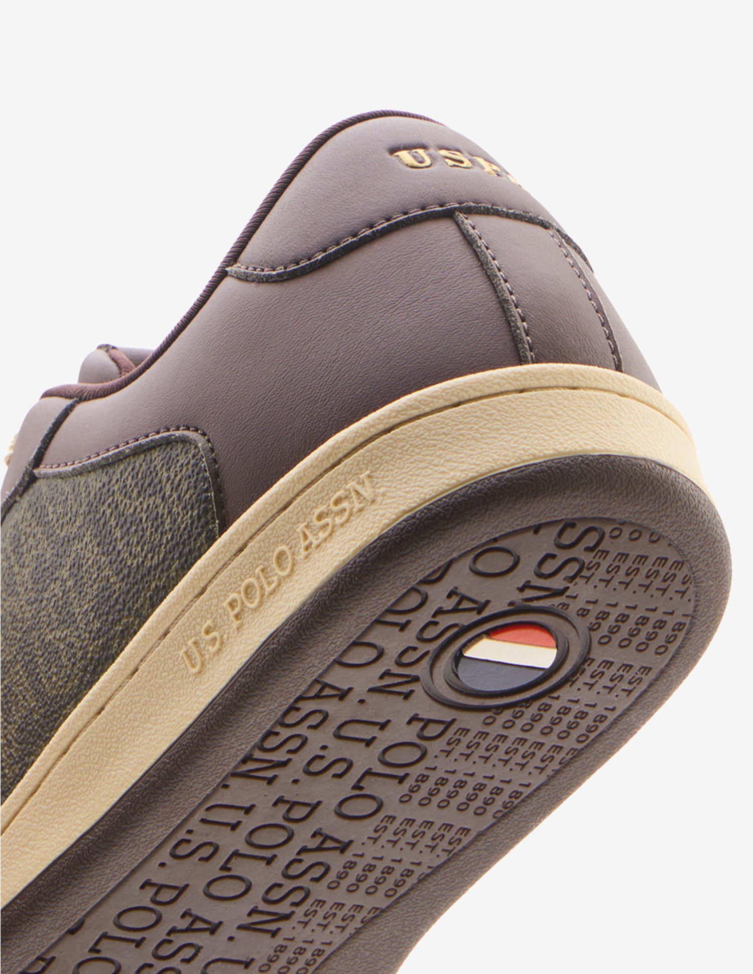 Veera Monogram Printed Light Weight Sneakers Dark Brown - U.S. Polo Assn. India | Large