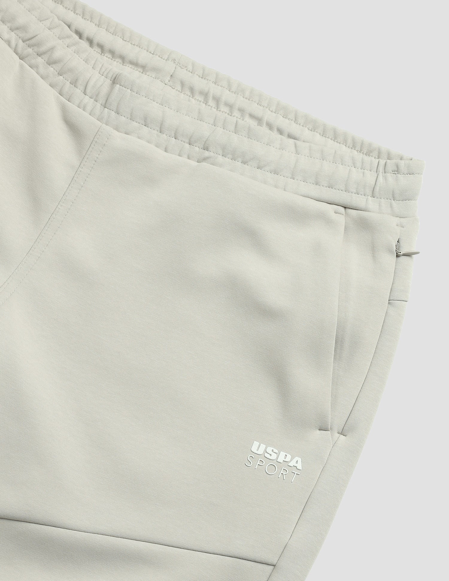 Solid Regular Fit Active Shorts Beige - U.S. Polo Assn. India | Large