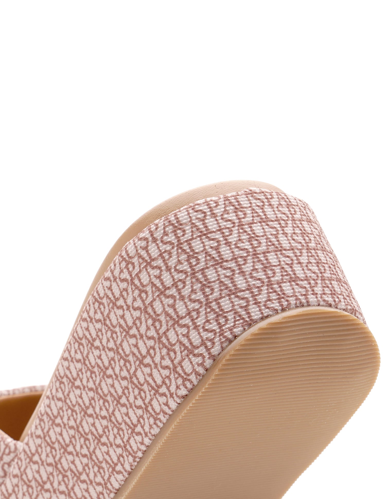 Savina Brown Monogram Print Wedges Brown - U.S. Polo Assn. India | Large