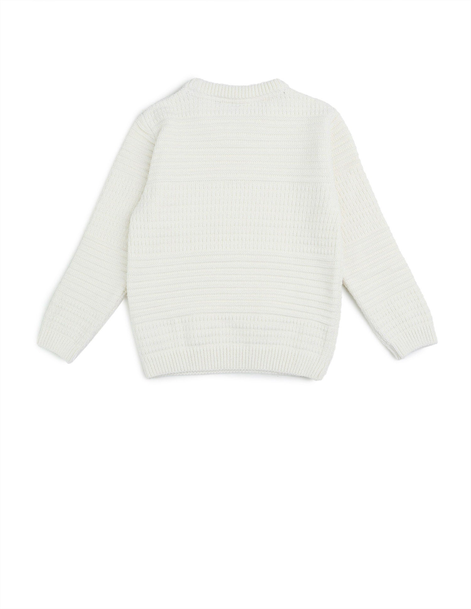 Boys Textured Mini Me Sweater White - U.S. POLO ASSN. | Large