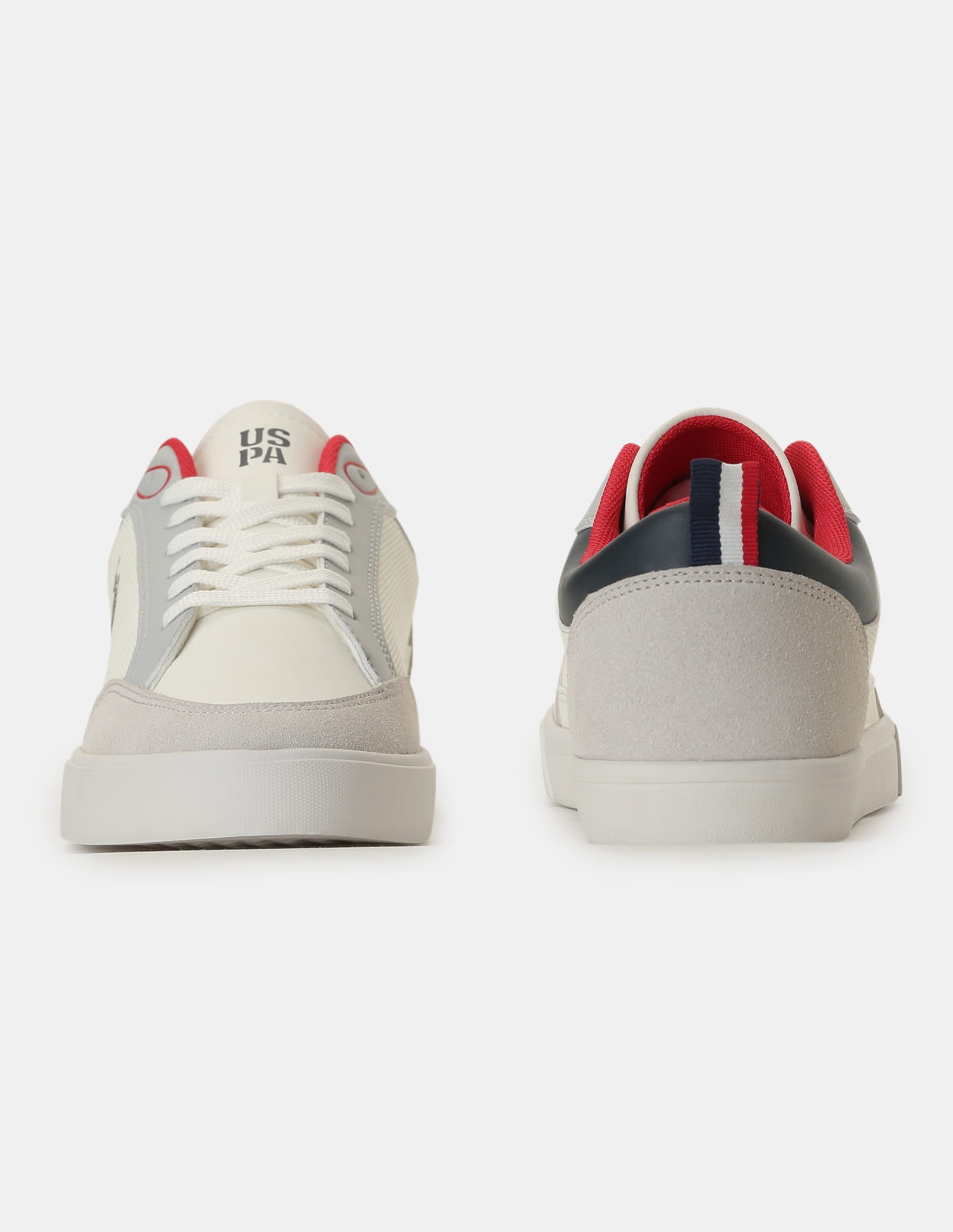 Men Colour Blocked Lucian Sneakers Light Grey - U.S. Polo Assn. India | Large