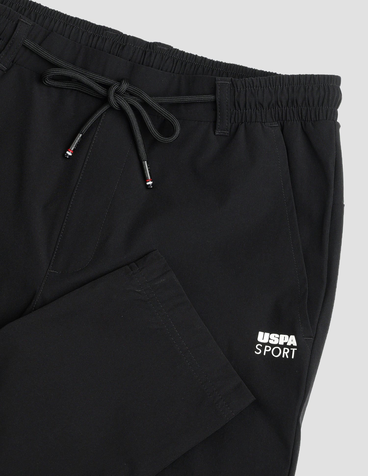 Mid Rise Regular Fit Active Track Pants Black - U.S. Polo Assn. India | Large