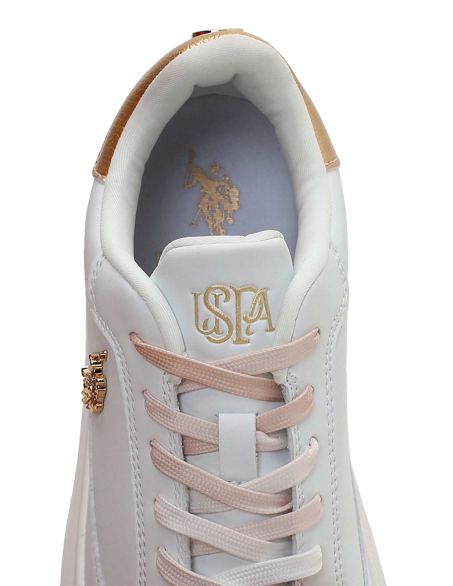 Lace Ups Logo Eleanor 2.0 Sneakers White - U.S. Polo Assn. India | Large