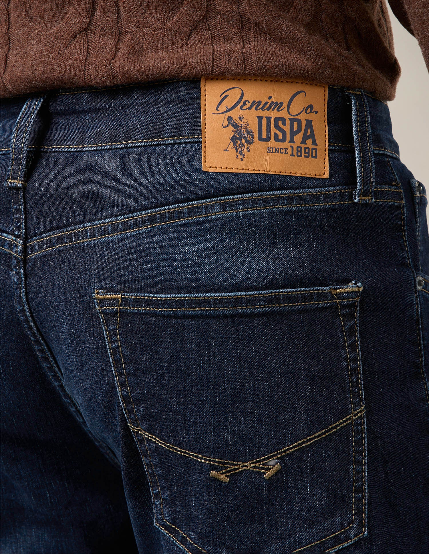 Harold Slim Straight Fit Blue Jeans Dark Indigo - U.S. Polo Assn. India | Large