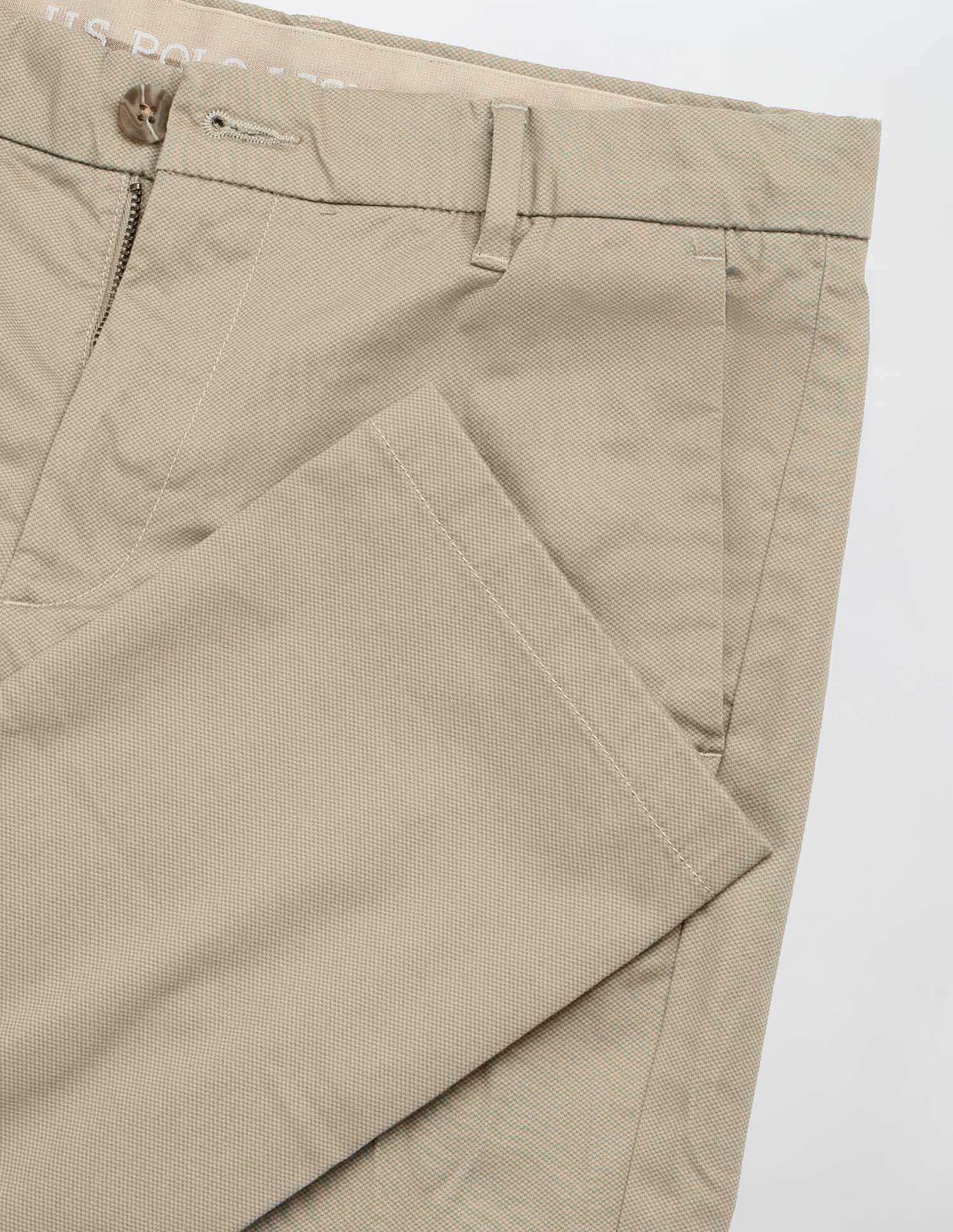 Denver Slim Fit Satin Trousers Khaki - U.S. POLO ASSN. | Large