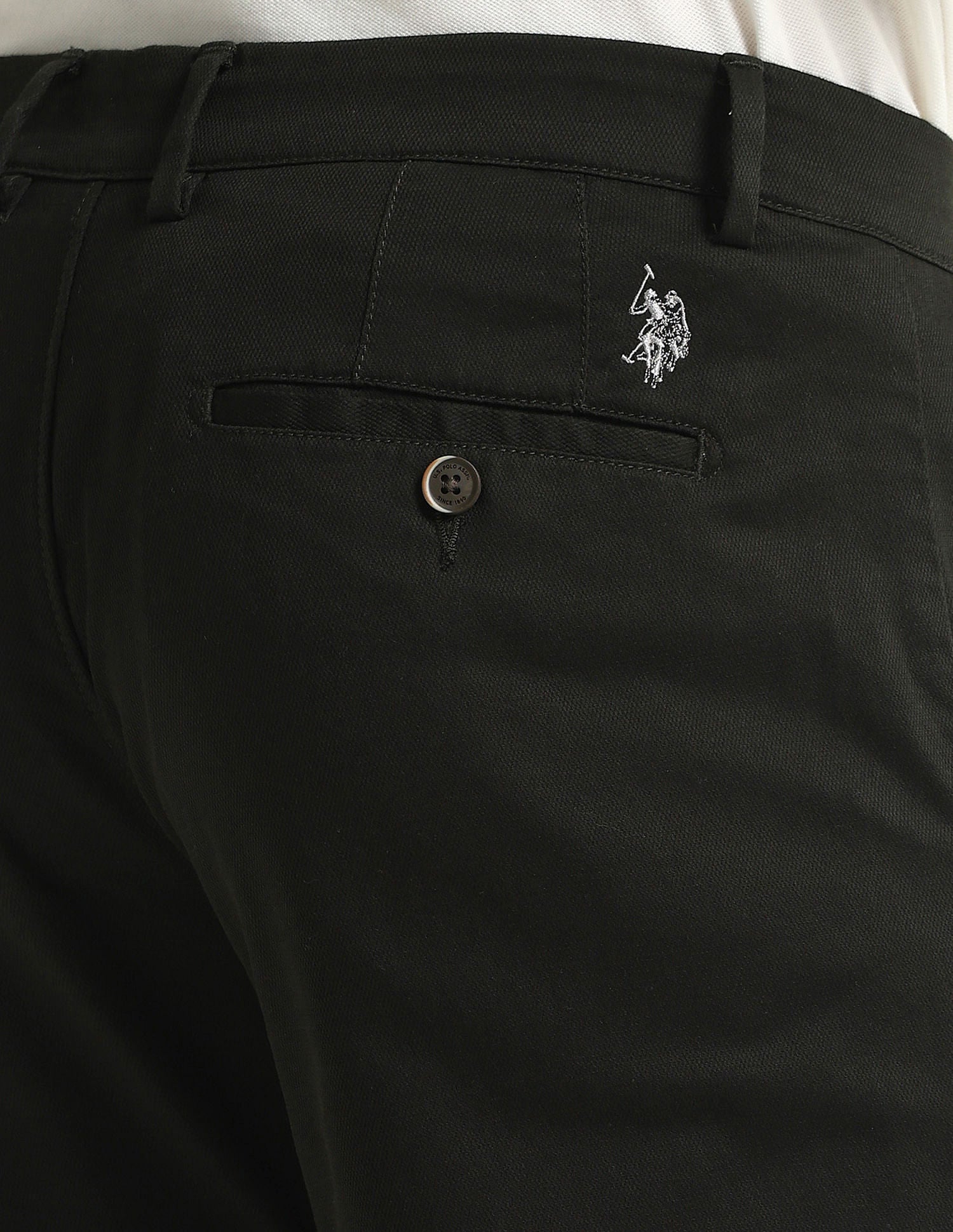 Austin Fit Solid Trousers Olive - U.S. POLO ASSN. | Large