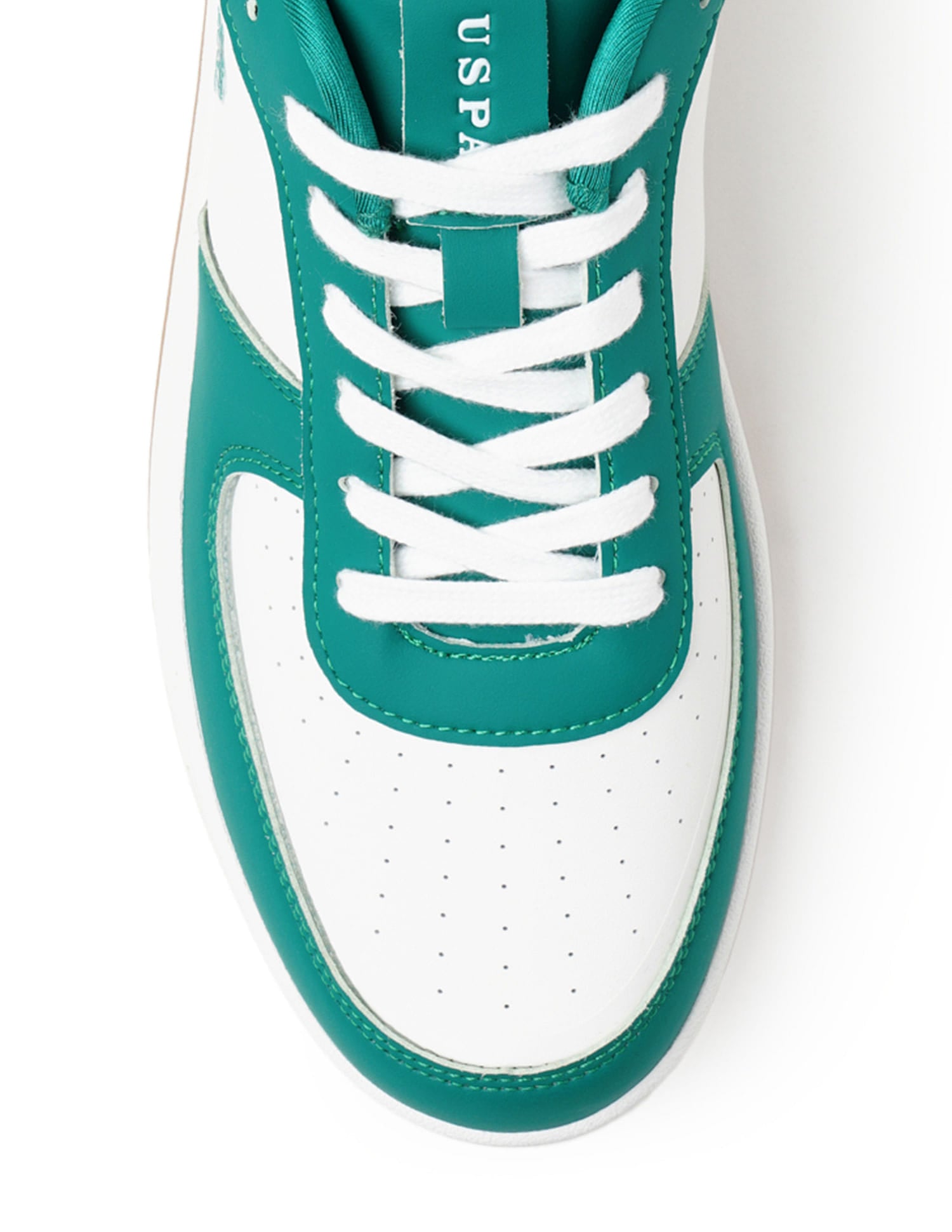 Men Rein Green Retro Court Sneakers Green - U.S. Polo Assn. India | Large