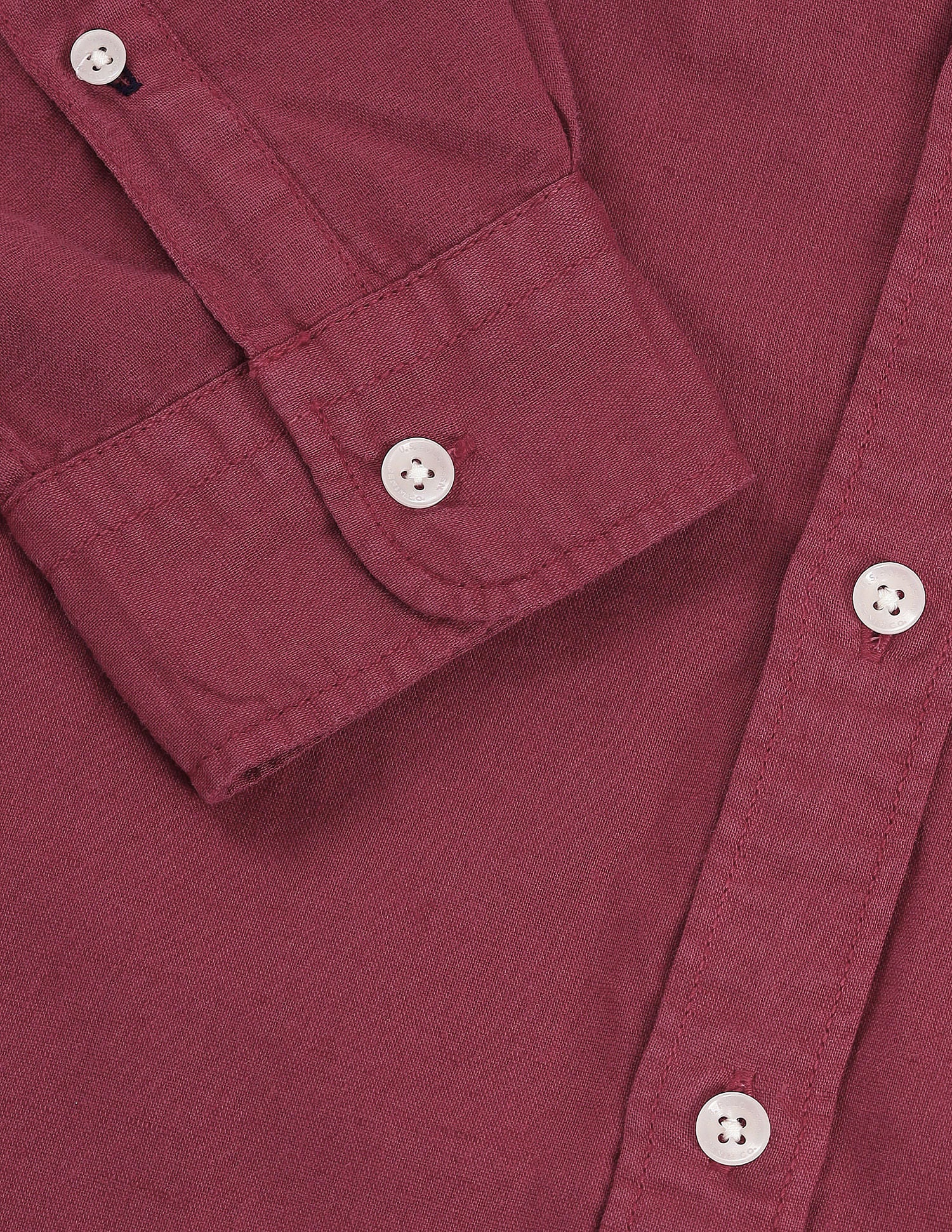 Slim Fit Poplin Linen Shirt Red - U.S. Polo Assn. India | Large