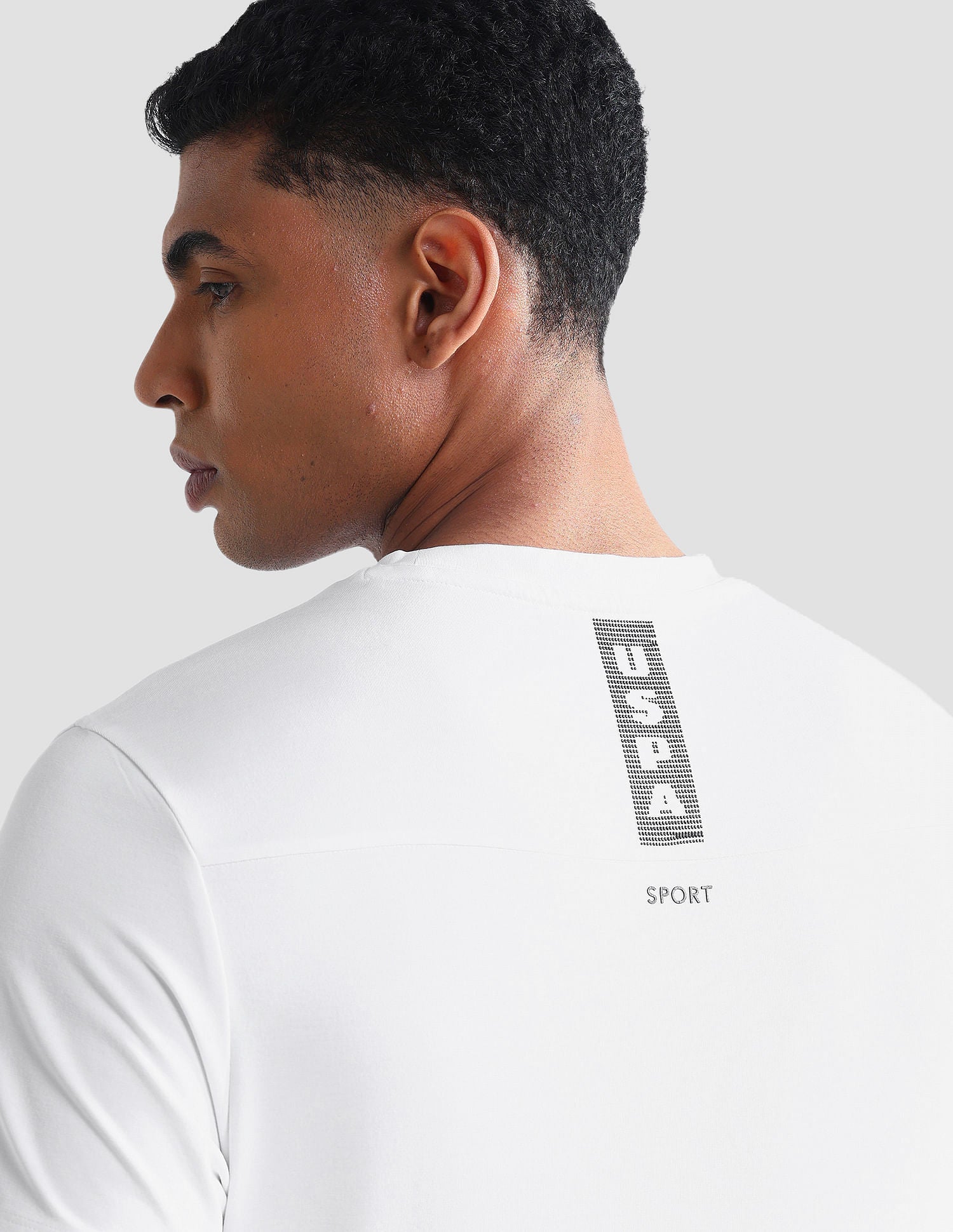 Brand Print Cotton Blend T-Shirt White - U.S. Polo Assn. India | Large