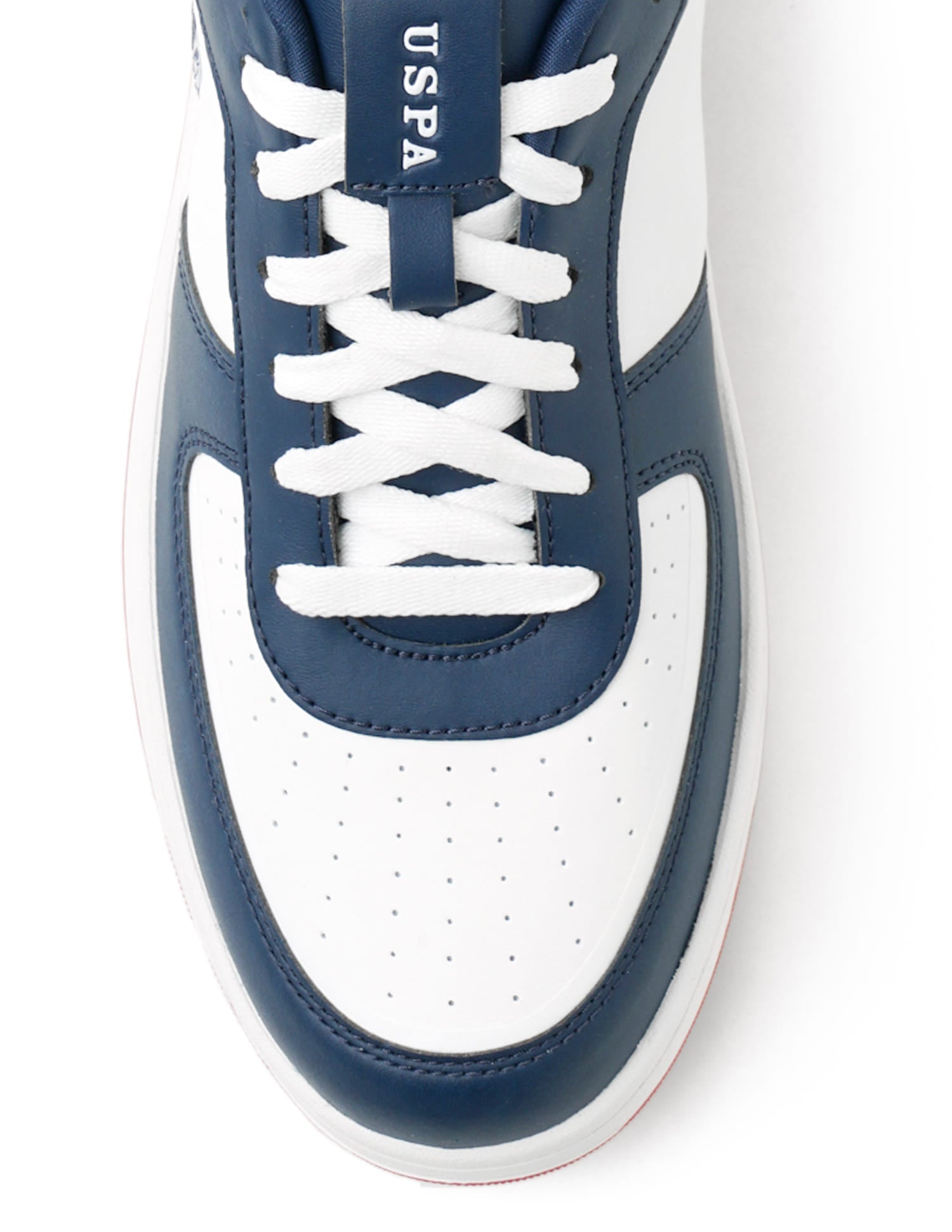 Men Rein 2.0 Dk. Blue Retro Court Sneakers Navy and White - U.S. Polo Assn. India | Large