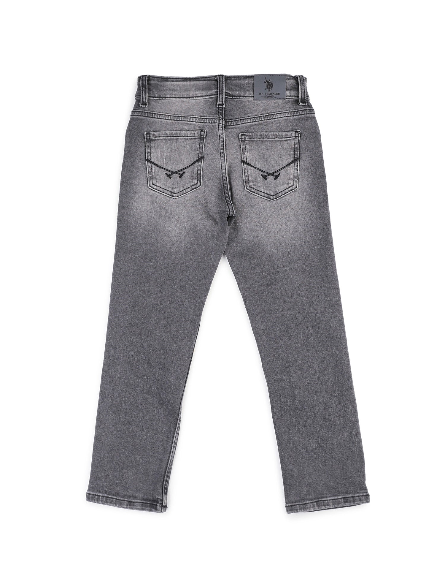 Boys Mid Rise Relaxed Fit Jeans Grey - U.S. POLO ASSN. | Large