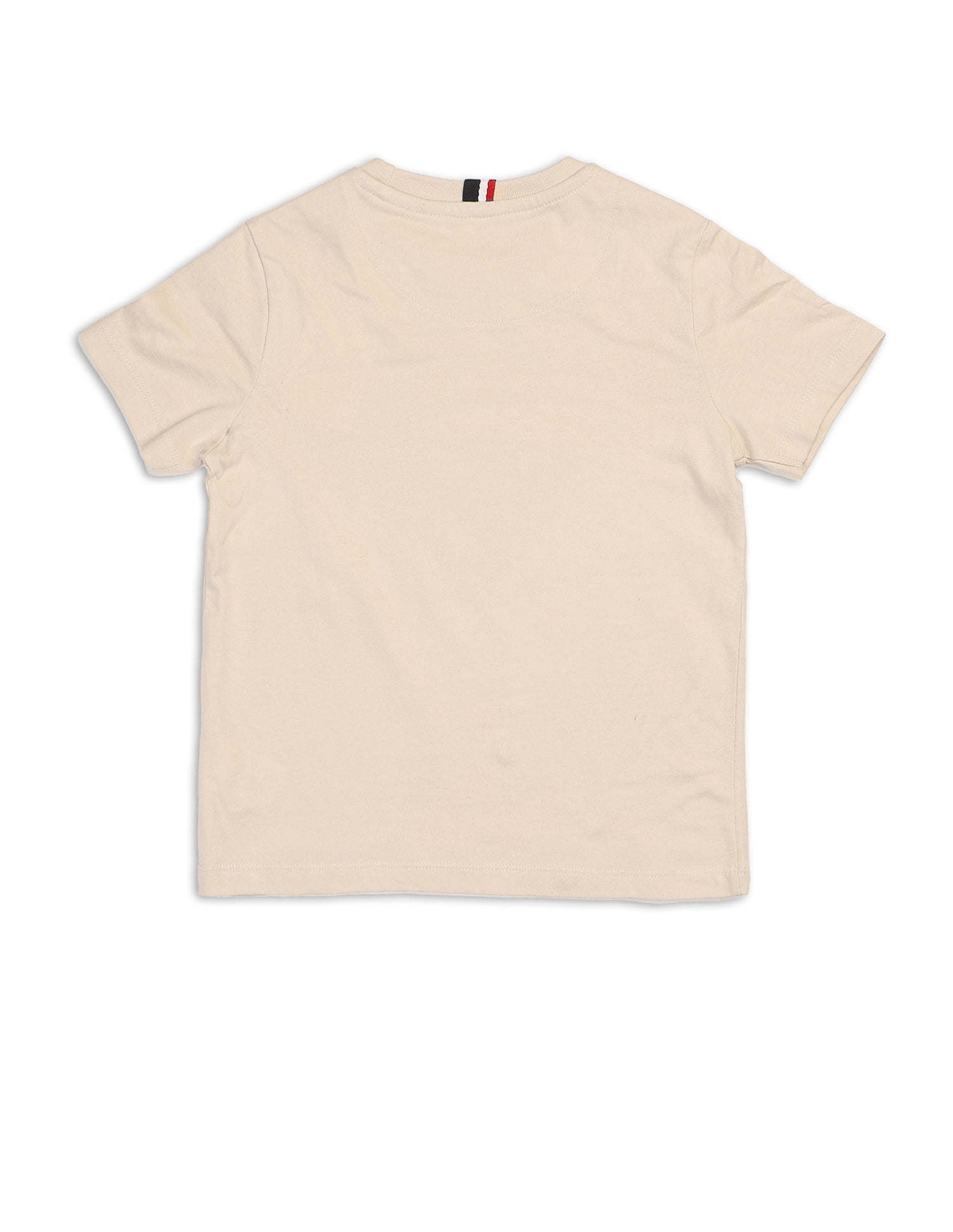 Boys Graphic Printed Pure Cotton T Shirt Beige - U.S. POLO ASSN. | Large