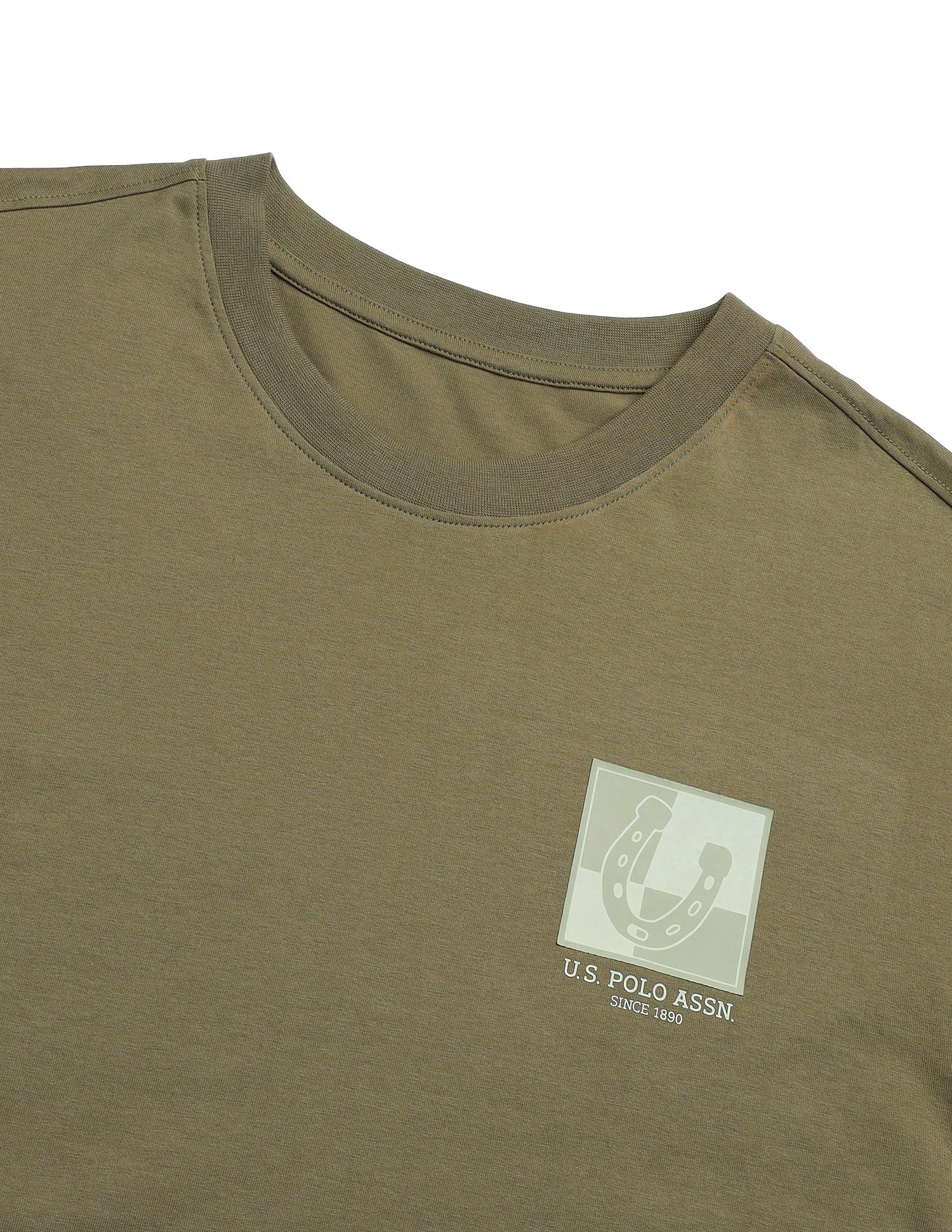 Breathable Regular Comfort Fit OEE15 Lounge T-Shirt Martin Olive - U.S. Polo Assn. India | Large