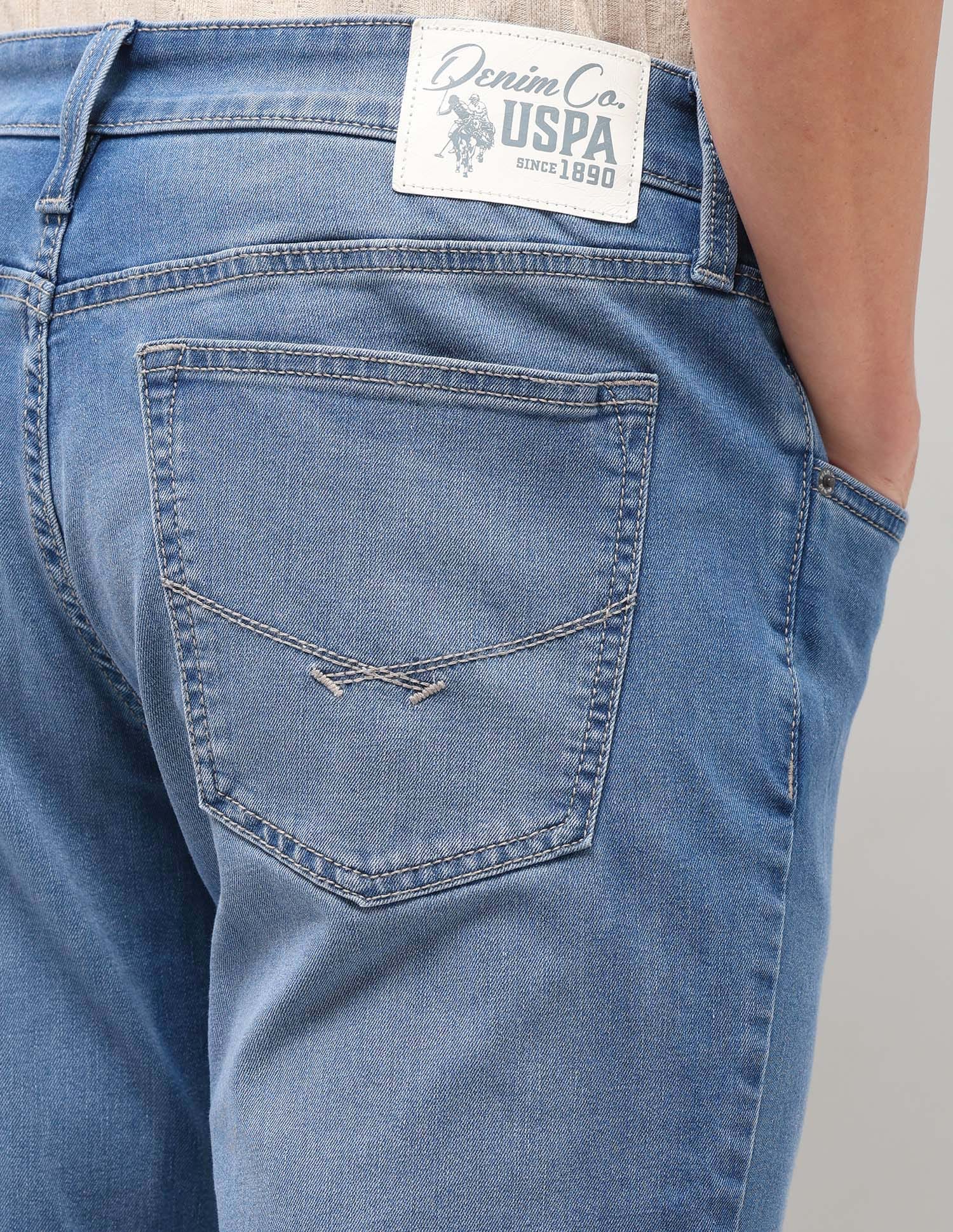 Solid Slim Fit Jeans Blue - U.S. Polo Assn. India | Large
