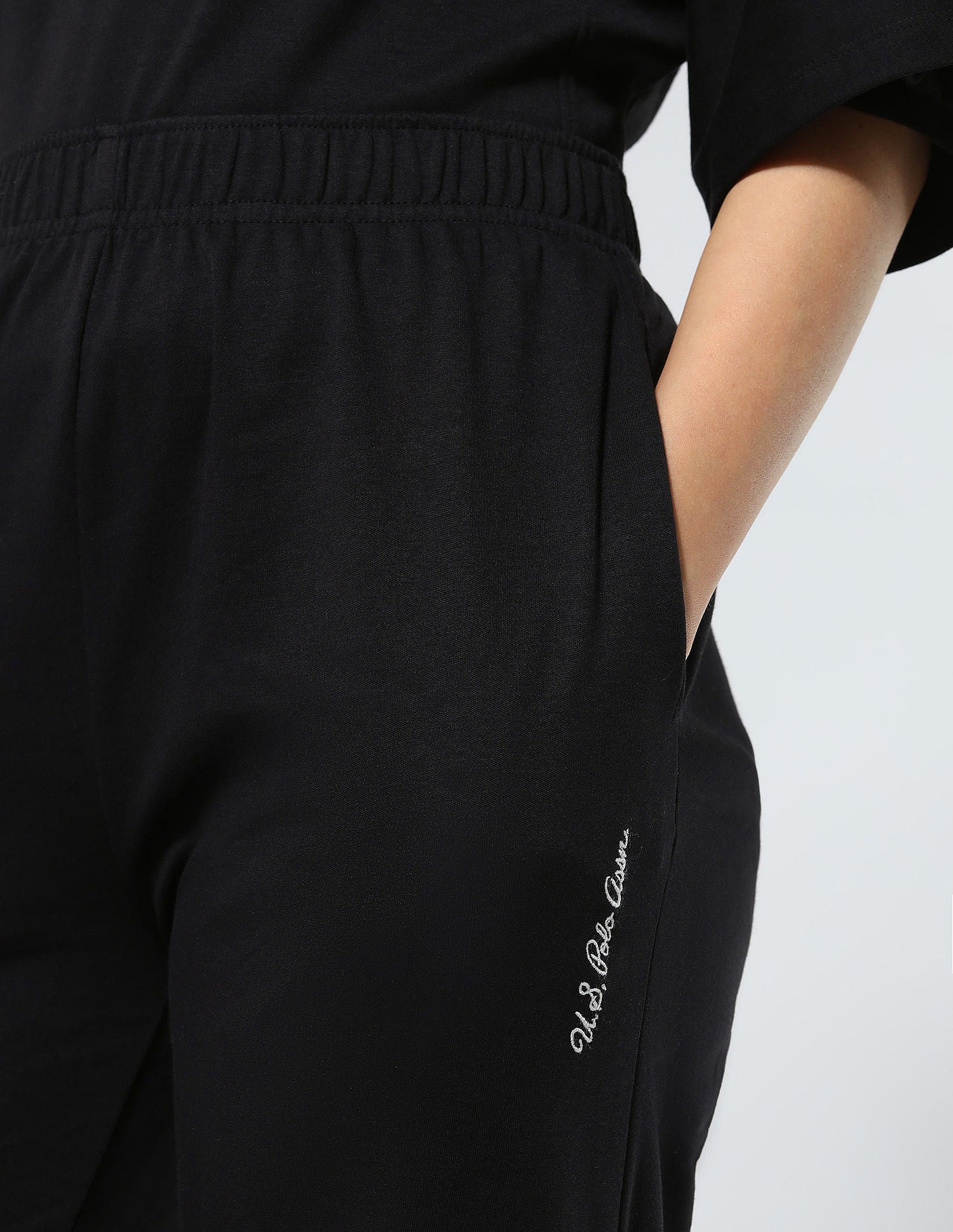 Relaxed Fit Solid Co-Ords Black - U.S. POLO ASSN. | Large