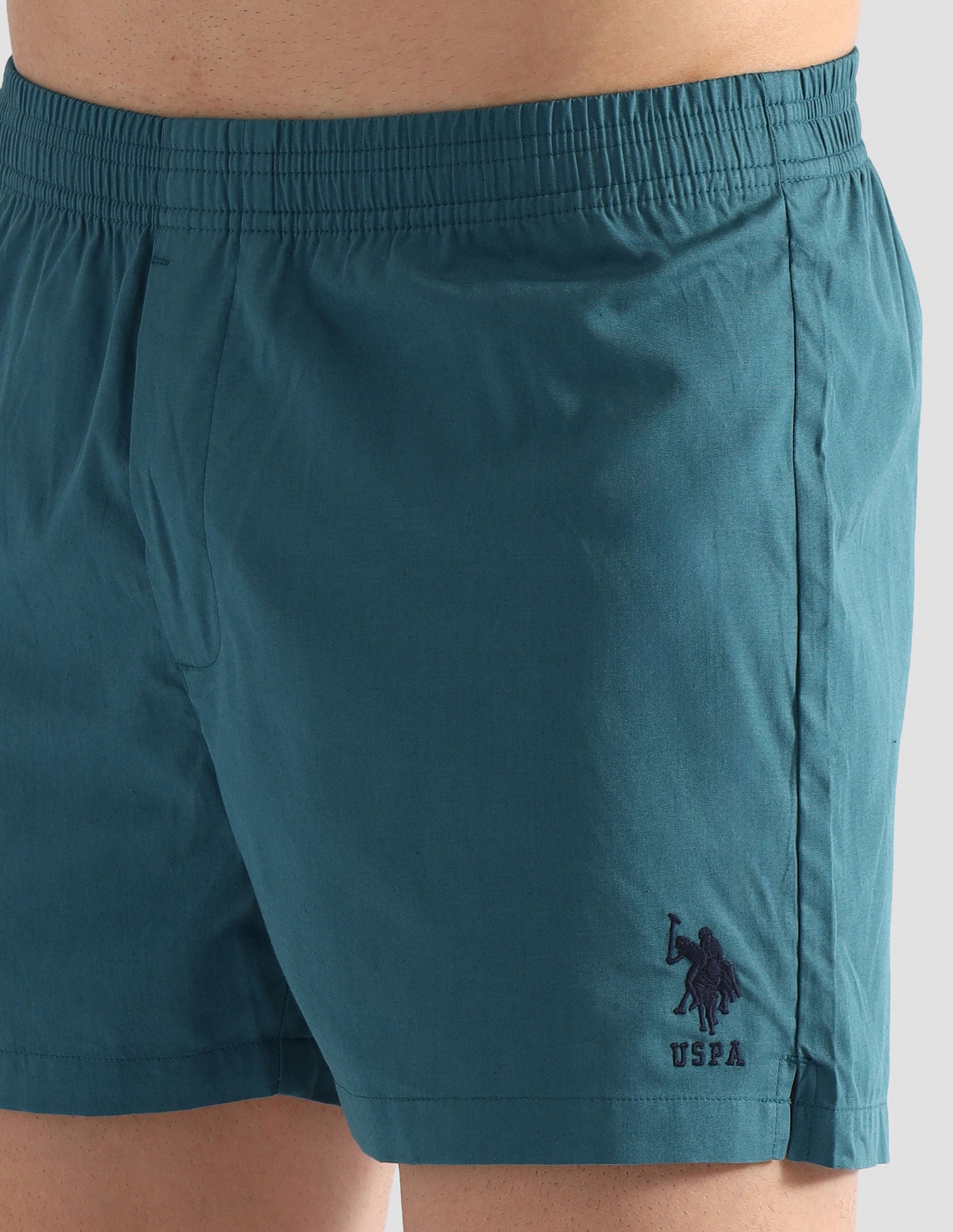 Comfort Regular Fit Solid OEX08 Boxers - Pack of 2 Colonial Blue and Iced Coffee - U.S. POLO ASSN. | Large