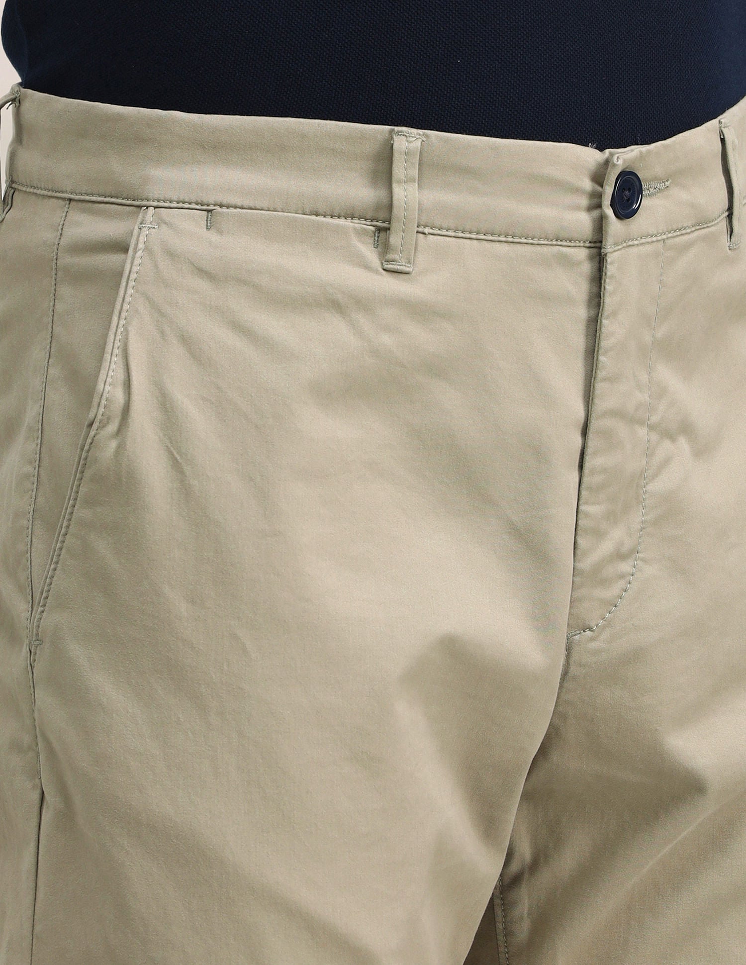 Mid Rise Straight Fit Trousers Beige - U.S. POLO ASSN. | Large