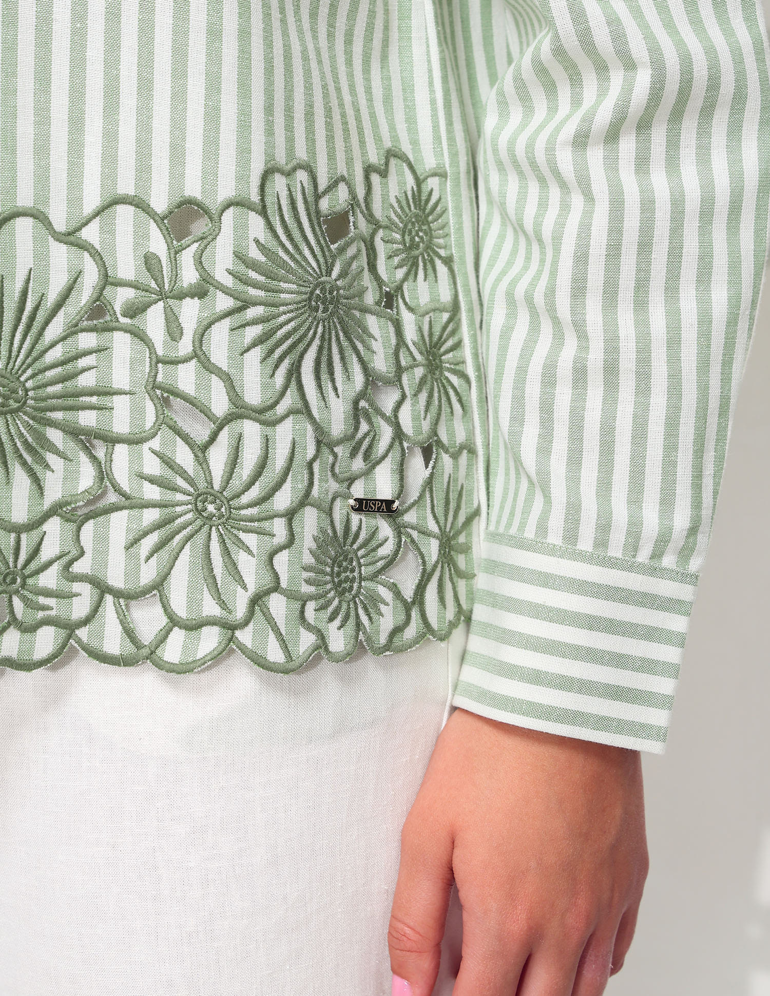 Relaxed Fit Striped Shirt Green - U.S. Polo Assn. India | Large