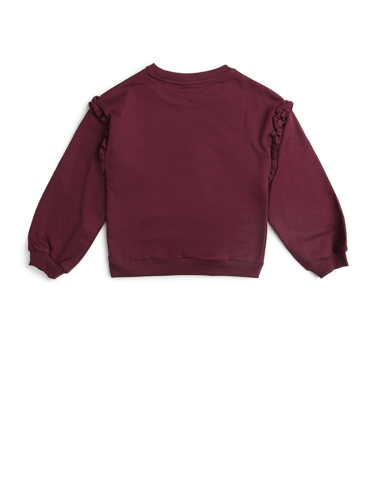 Girls Brand Printed Regular Fit Sweatshirt Burgundy - U.S. POLO ASSN. | Large