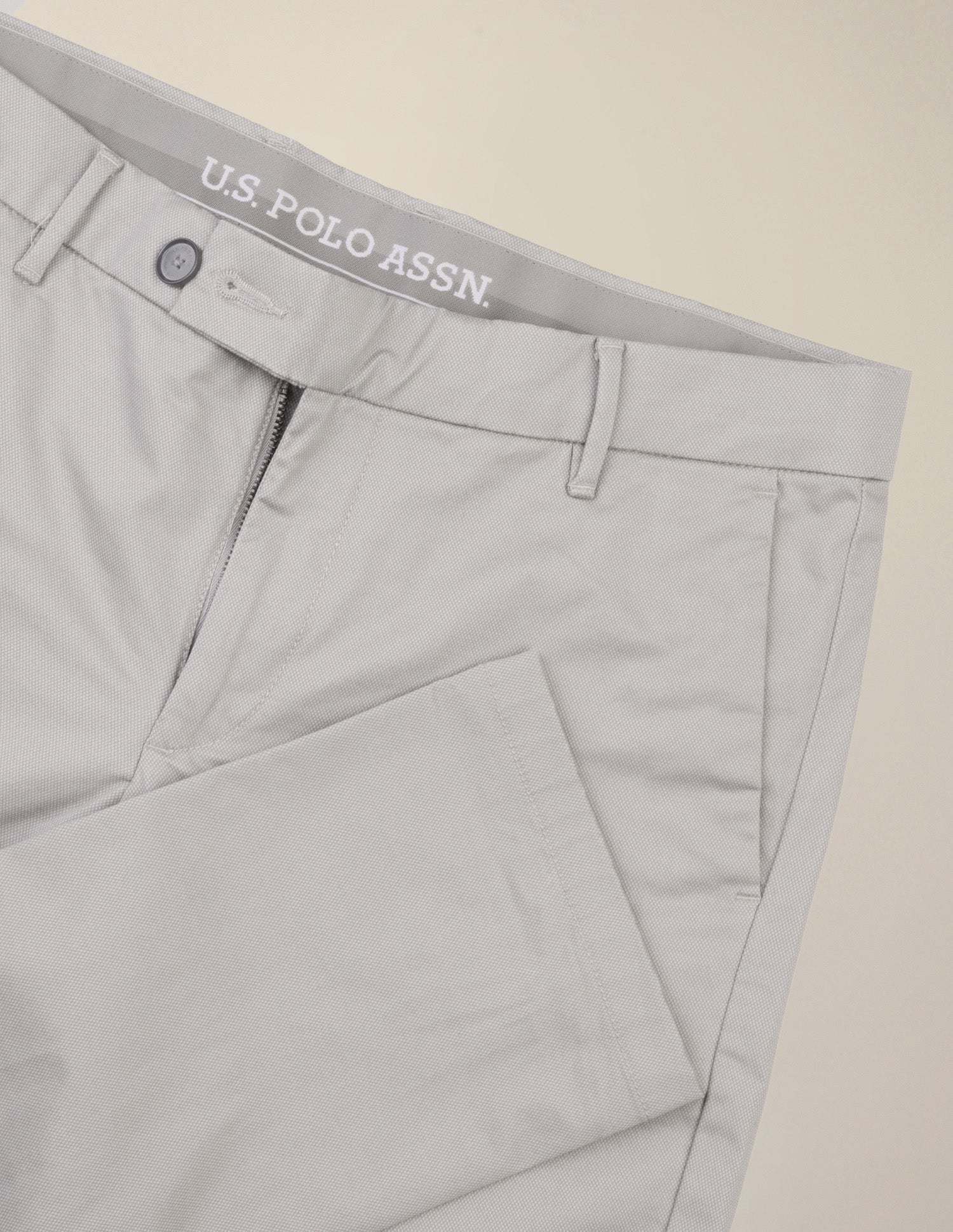 Textured Satin Trousers Grey - U.S. Polo Assn. India | Large