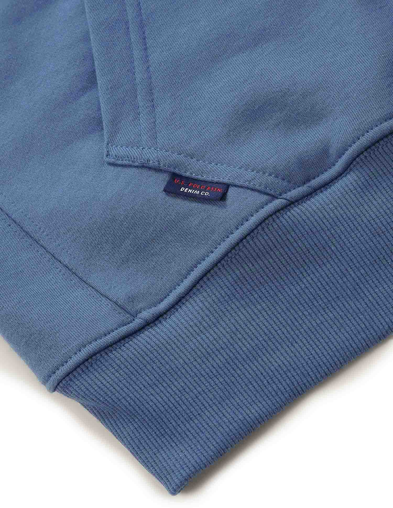 Solid Relaxed Fit Sweatshirt Dark Blue - U.S. POLO ASSN. | Large