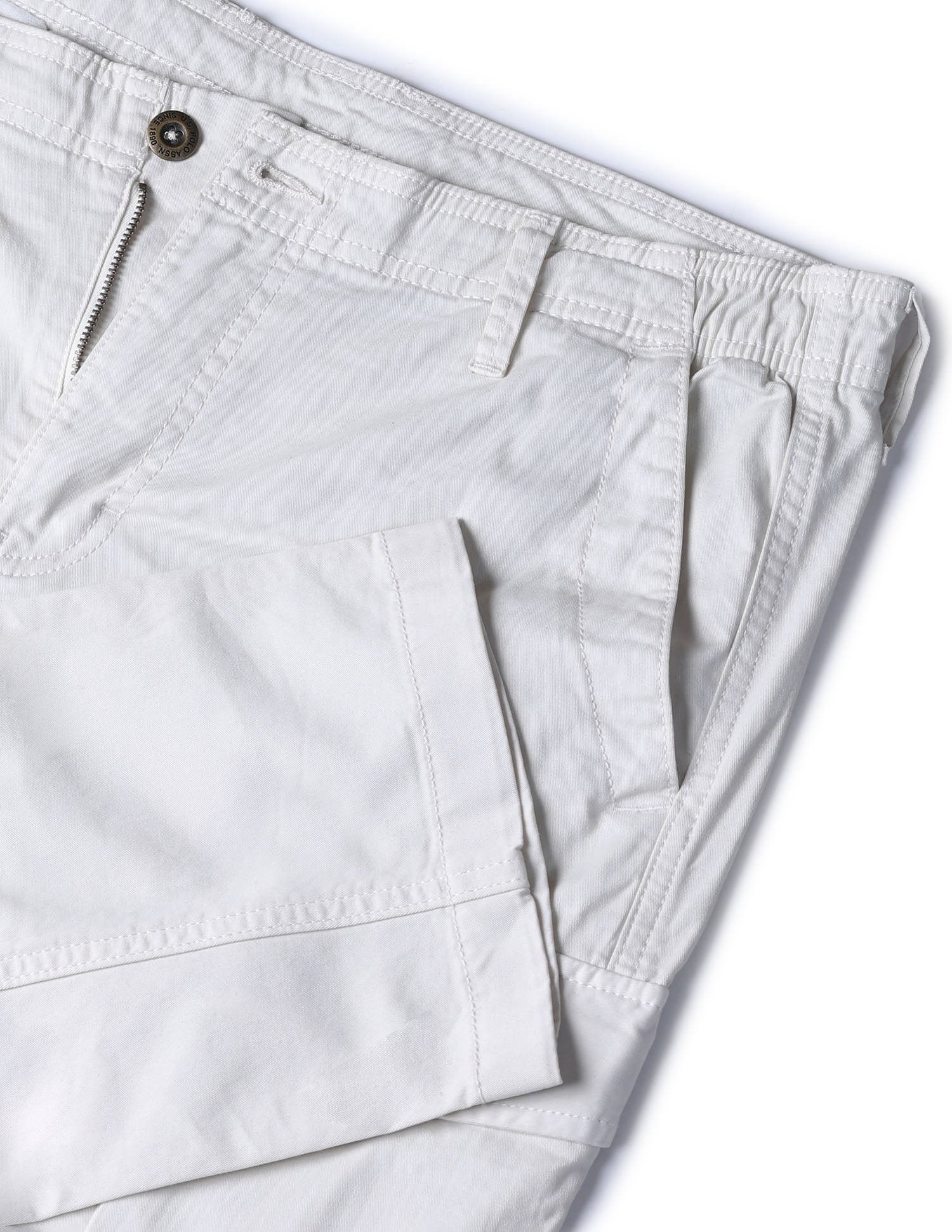 Twill Regular Fit Cargos White - U.S. POLO ASSN. | Large