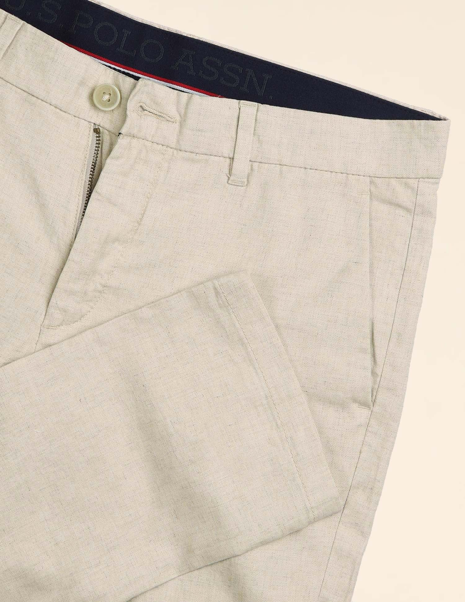 Denver Slim Fit Satin Trousers Grey - U.S. POLO ASSN. | Large