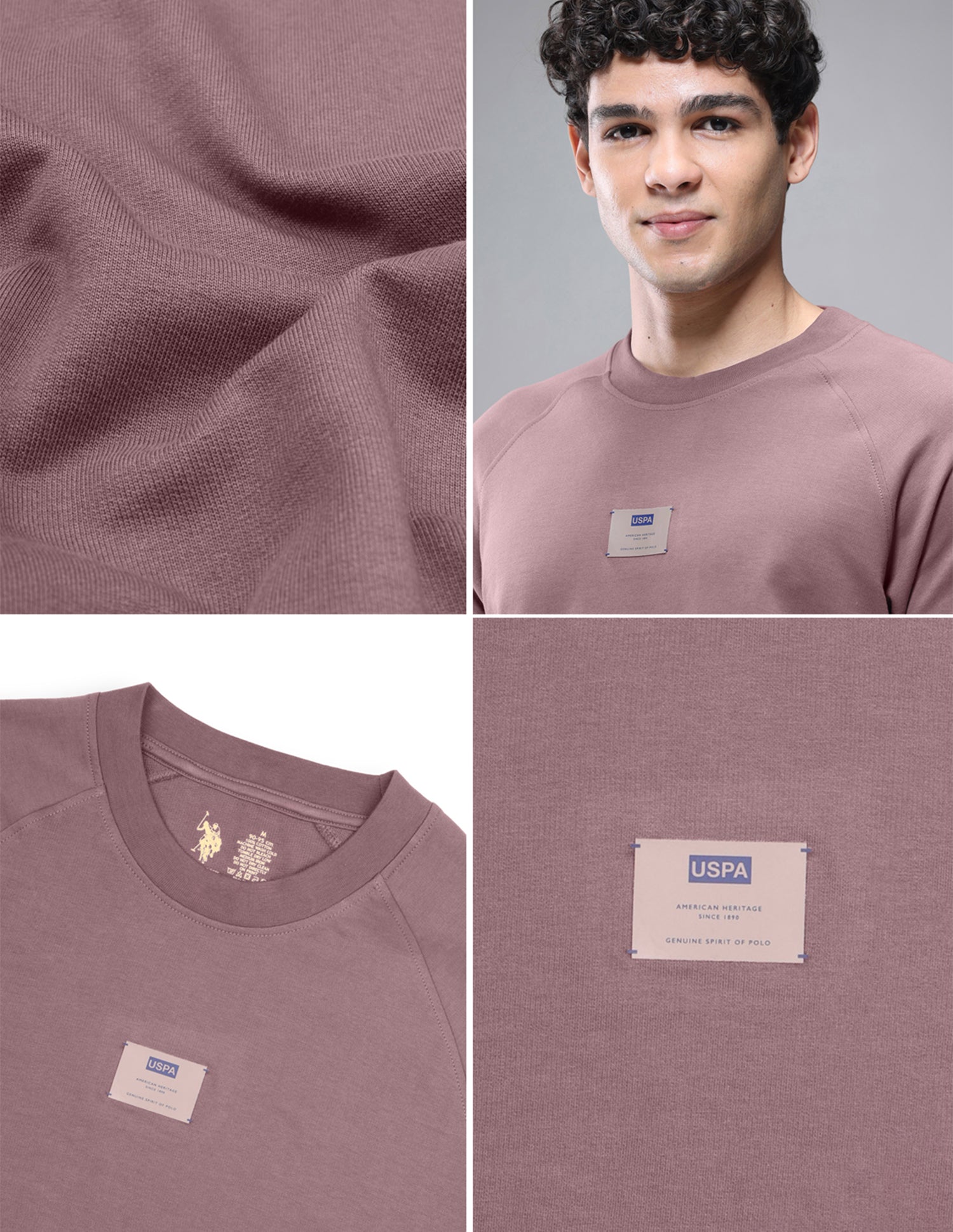 Raglan Full Sleeve Loopknit Lounge T-Shirt Marron - U.S. Polo Assn. India | Large