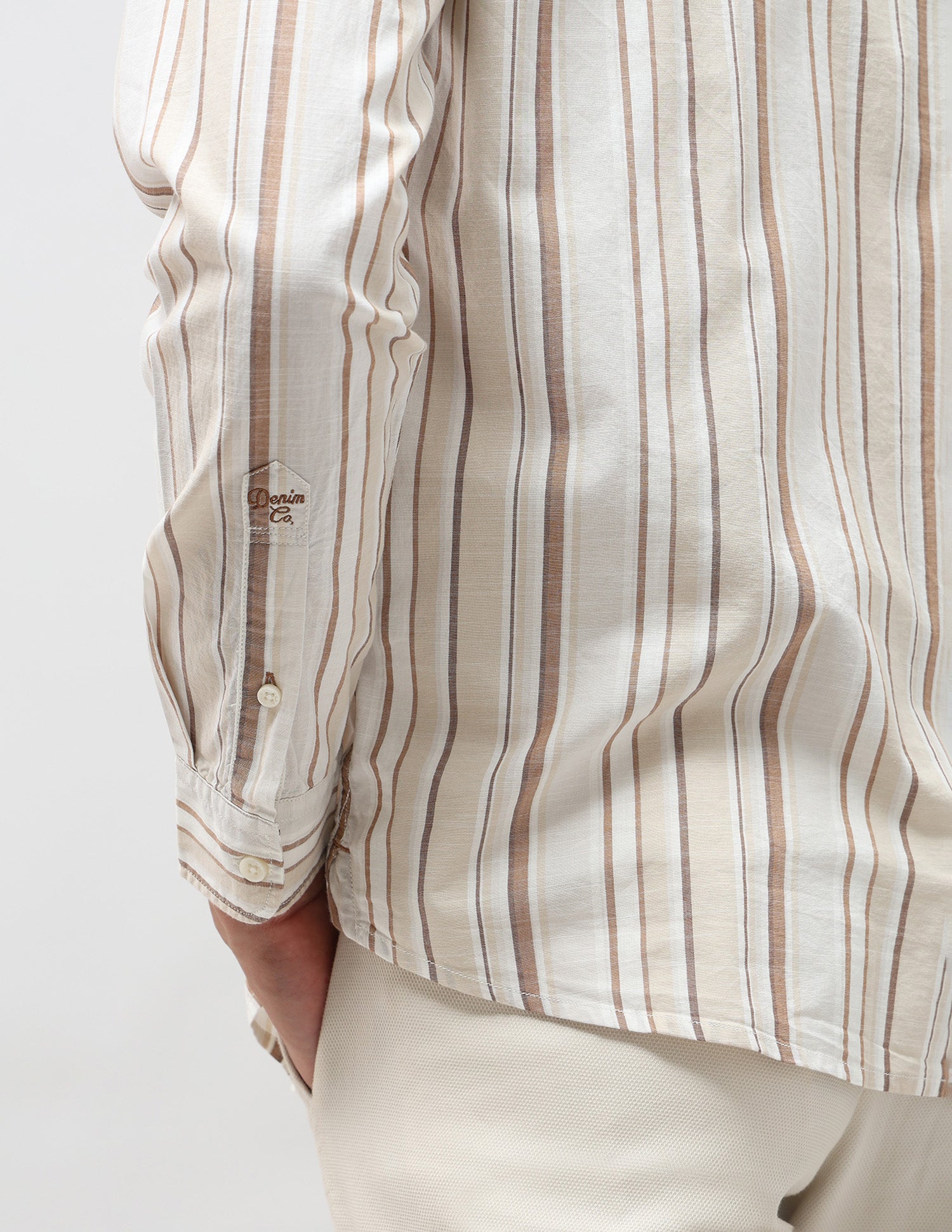 Pure Cotton Slim Fit Shirt Khaki - U.S. POLO ASSN. | Large