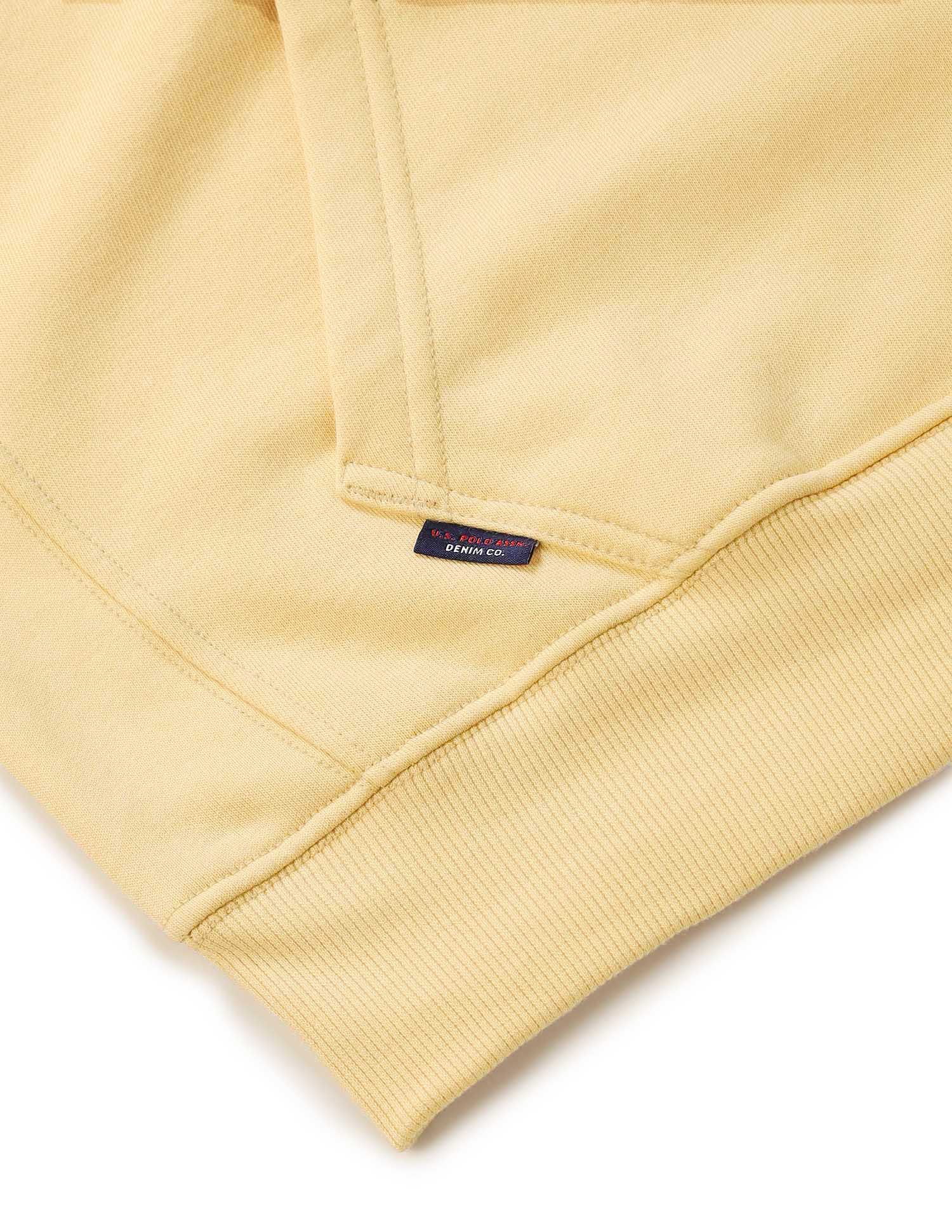 Relaxed Fit Solid Sweatshirt Medium Yellow - U.S. POLO ASSN. | Large