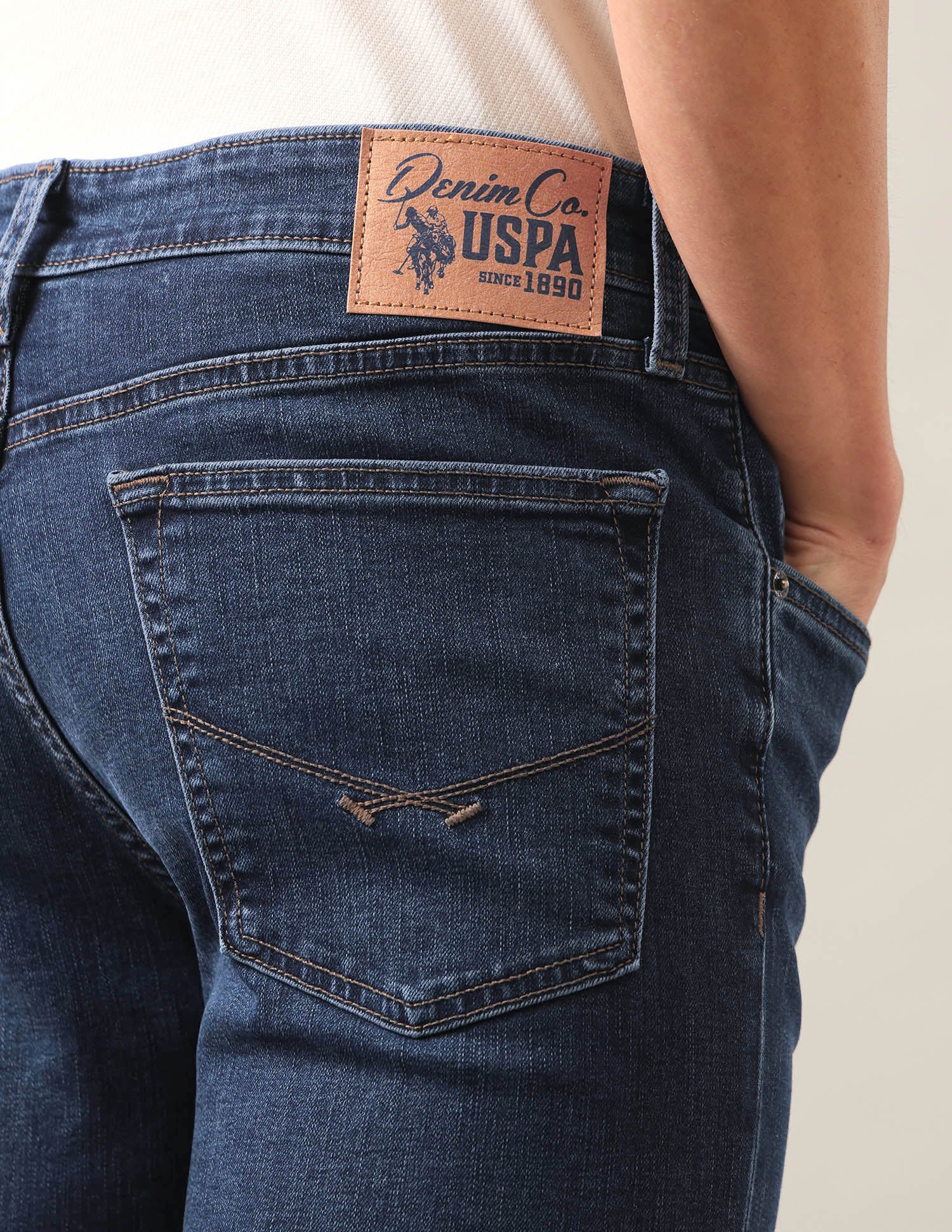 Regallo Skinny Fit Blue Jeans Dark Blue - U.S. Polo Assn. India | Large