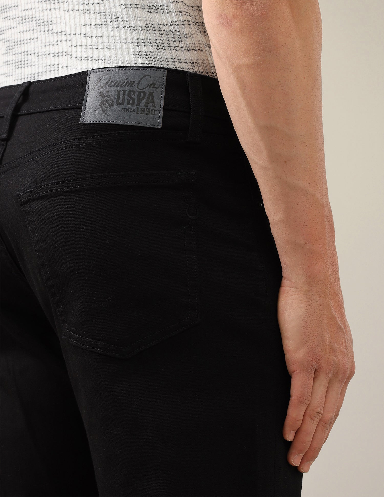 Shawn Relaxed Fit Black Jeans Black - U.S. Polo Assn. India | Large