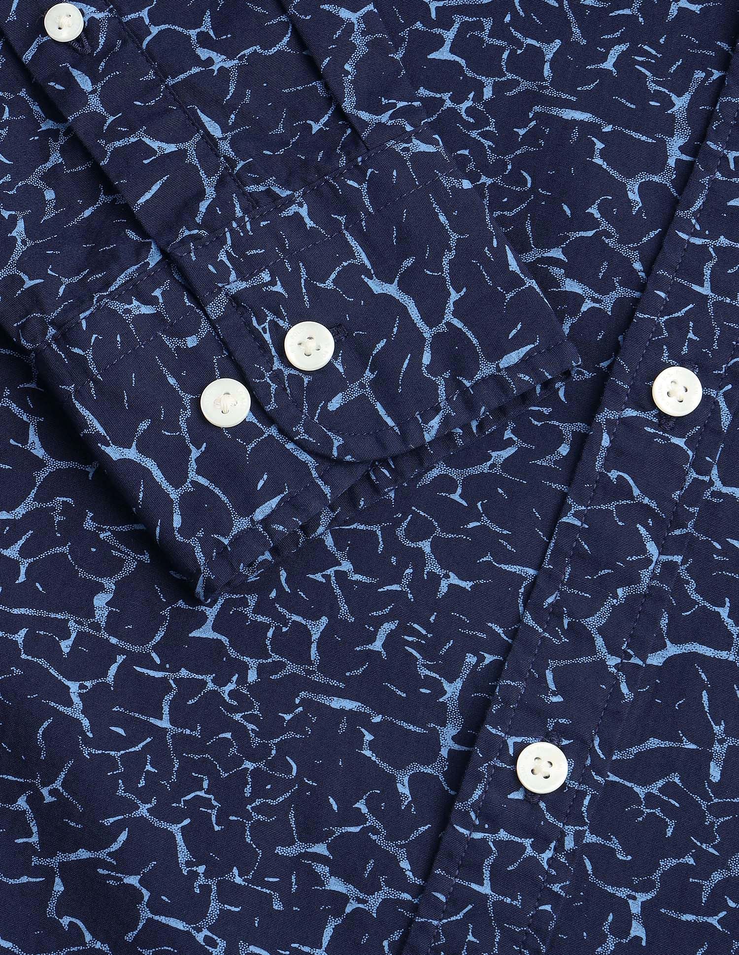 Cutaway Collar Cotton Shirt NAVY BLUE - U.S. Polo Assn. India | Large