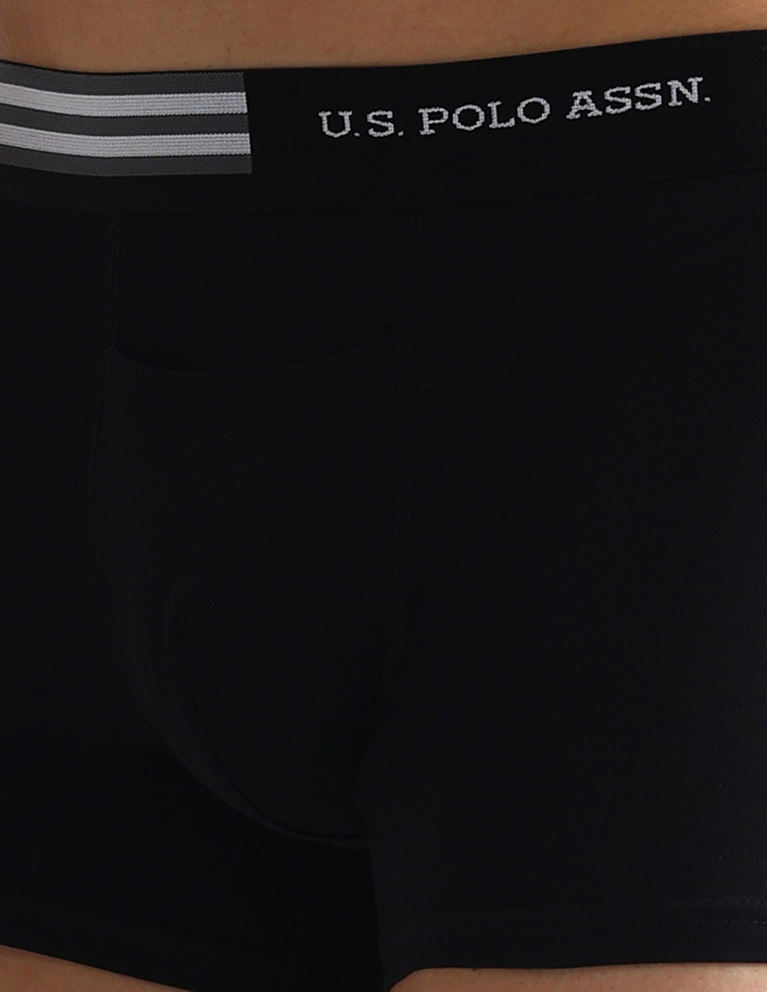 Flag Elastic Antibacterial OET06 Trunks - Pack Of 2 Navy and Black - U.S. POLO ASSN. | Large