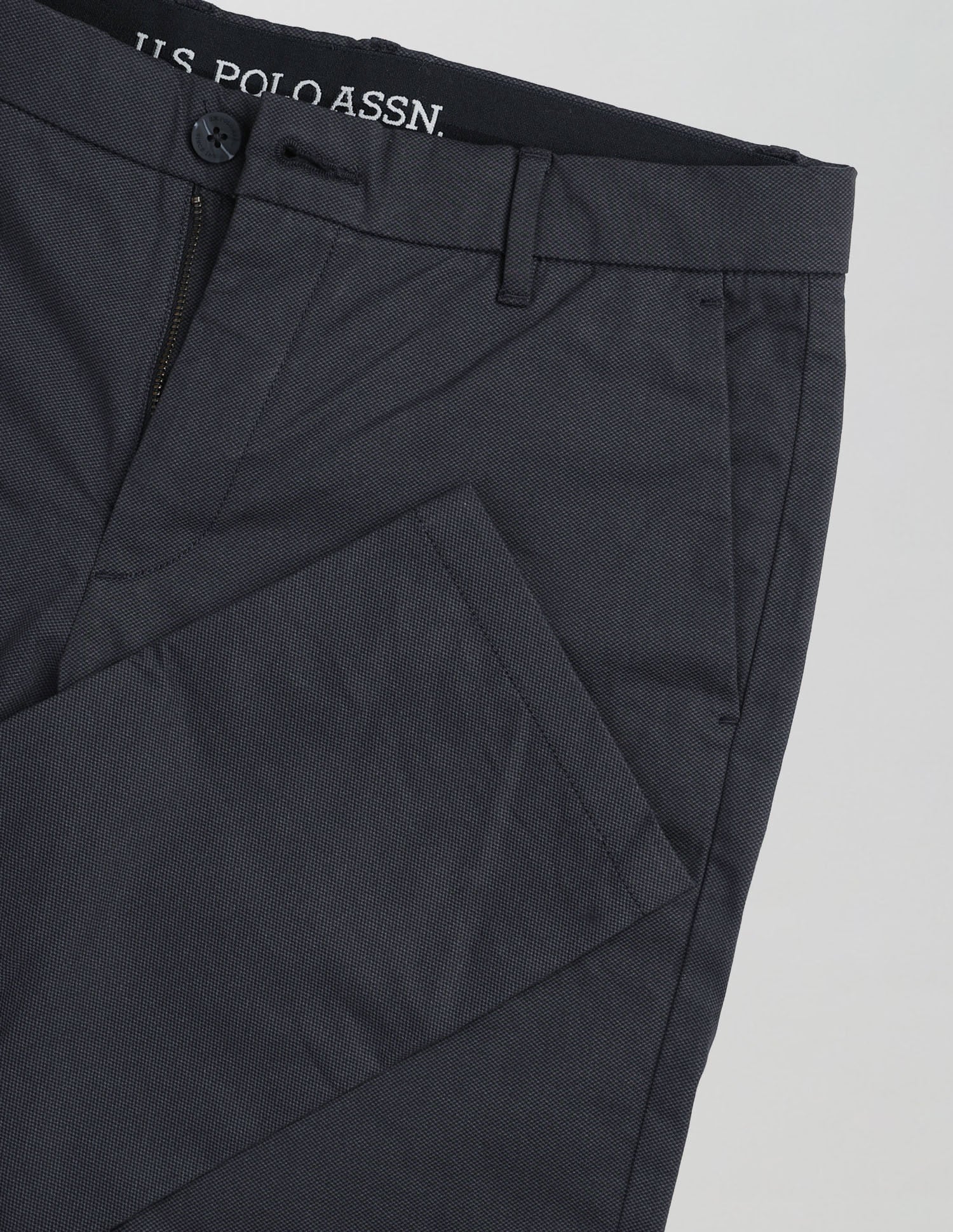 Austin Slim Fit Satin Trousers Navy - U.S. POLO ASSN. | Large