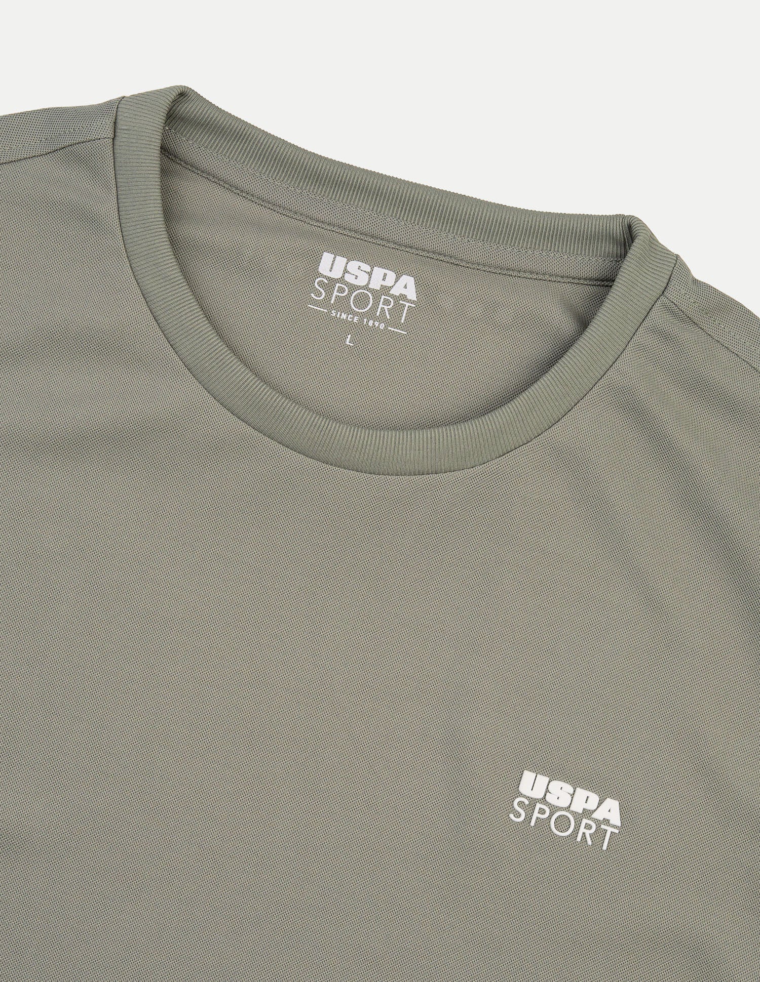 Solid Regular Fit Active T-Shirt Light Green - U.S. Polo Assn. India | Large